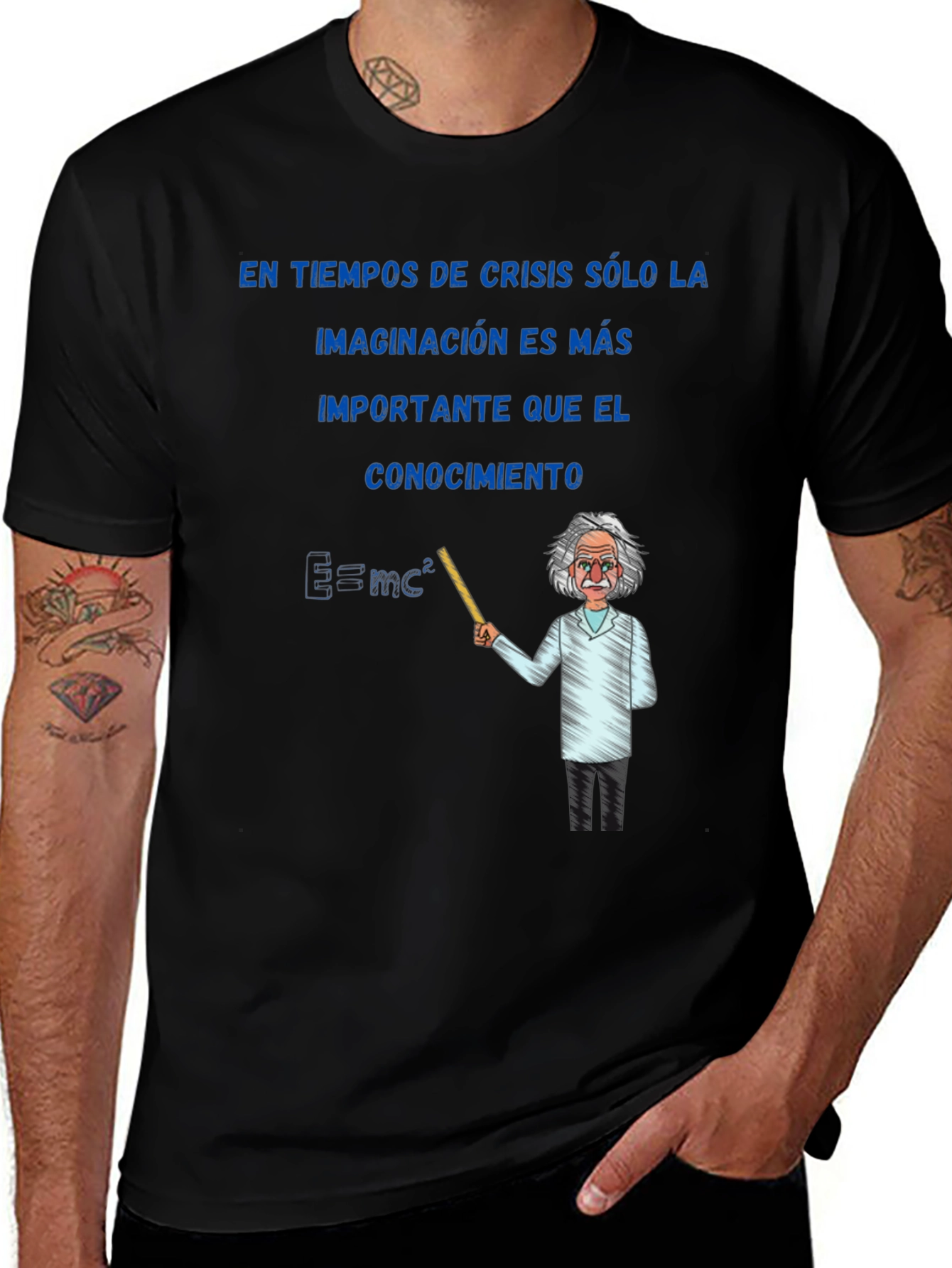 Einstein Imagination T-Shirt - Mens Black Graphic Tee