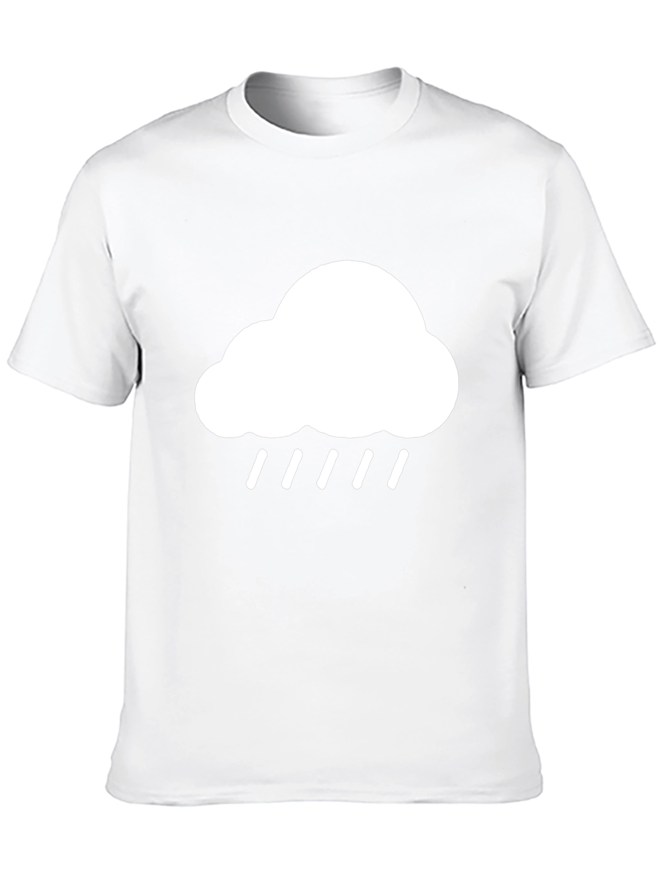 Cloud Rain Graphic Black T-Shirt
