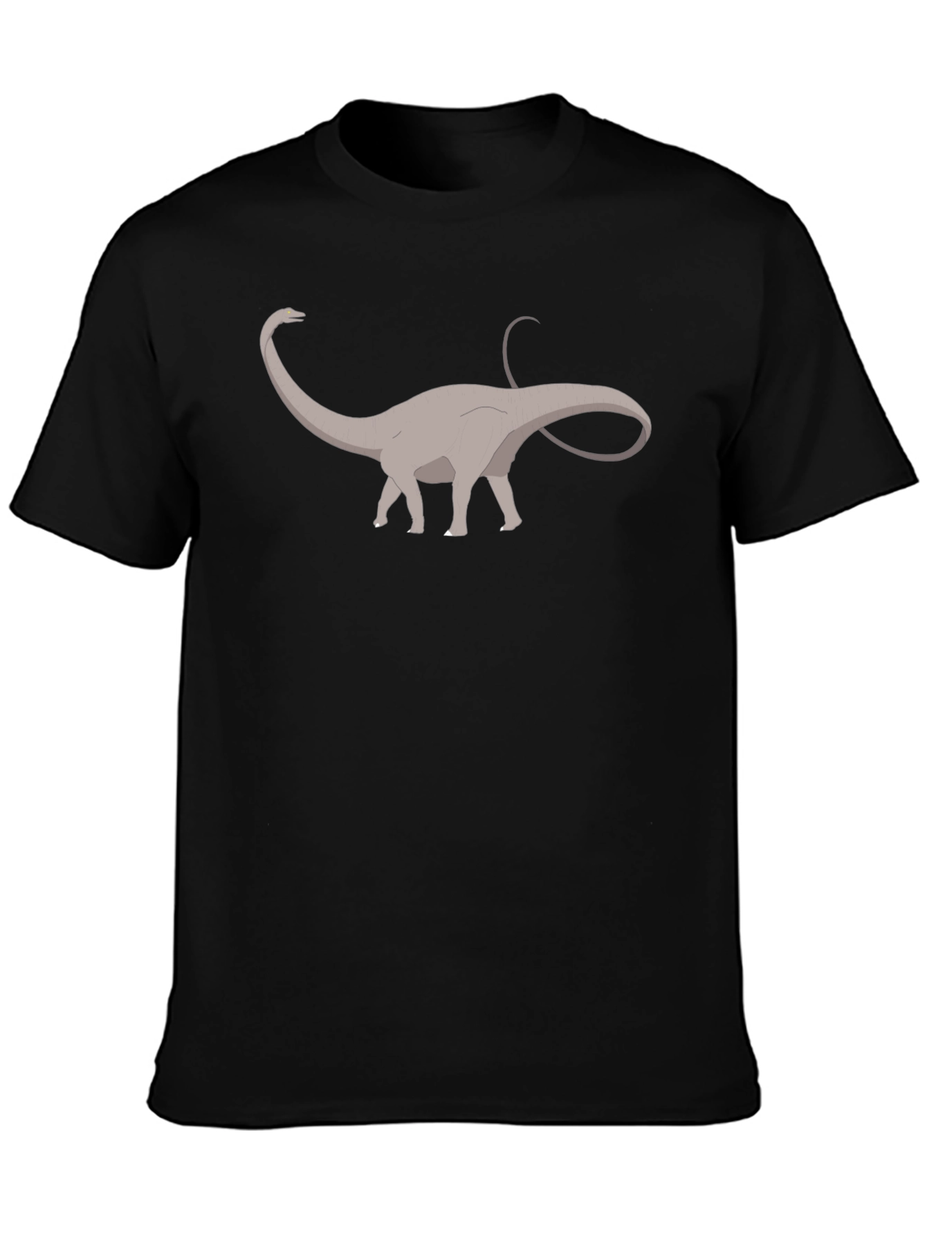 Dinosaur Graphic Tee - Black Cotton T-Shirt