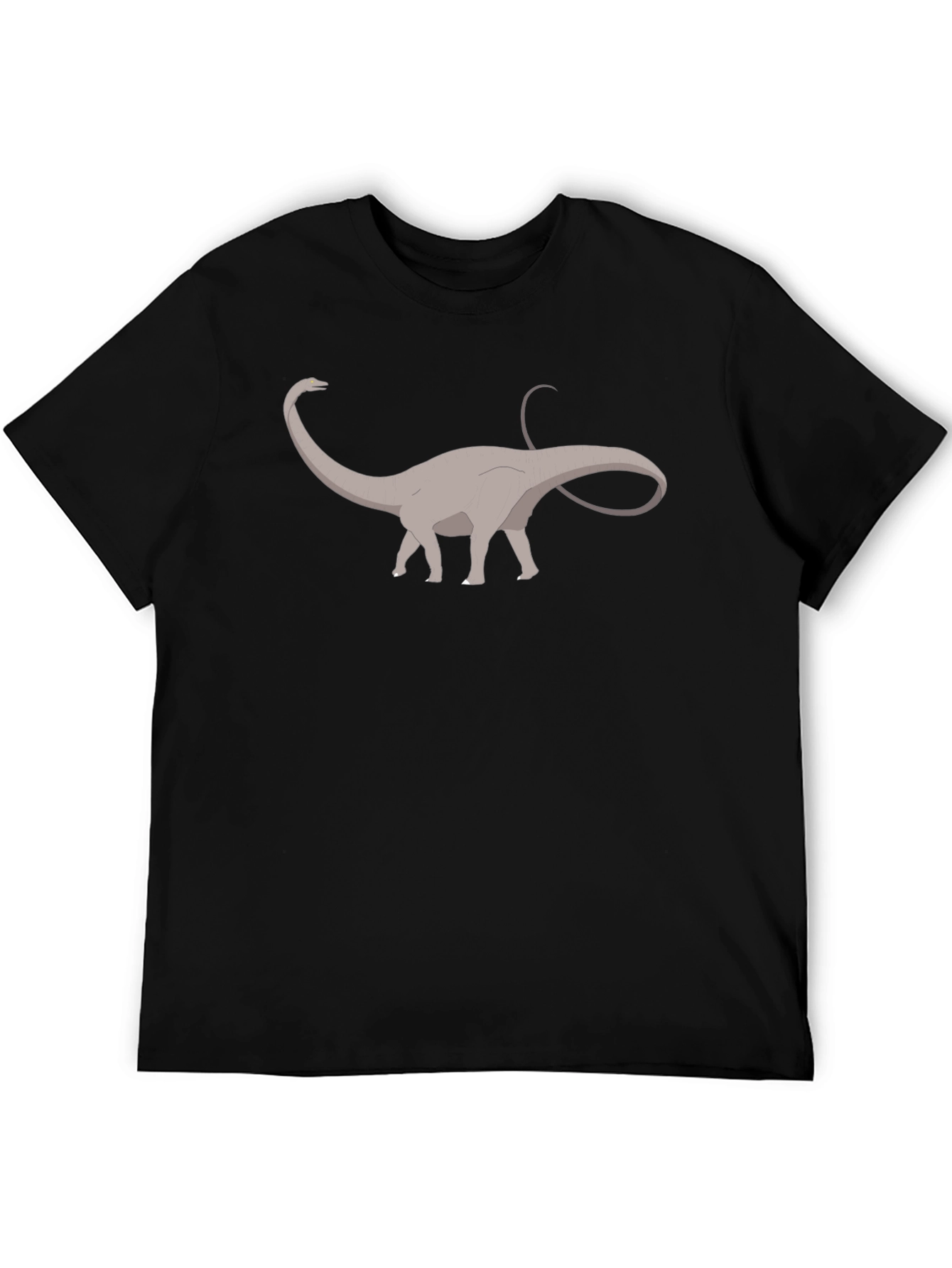Dinosaur Graphic Tee - Black Cotton T-Shirt