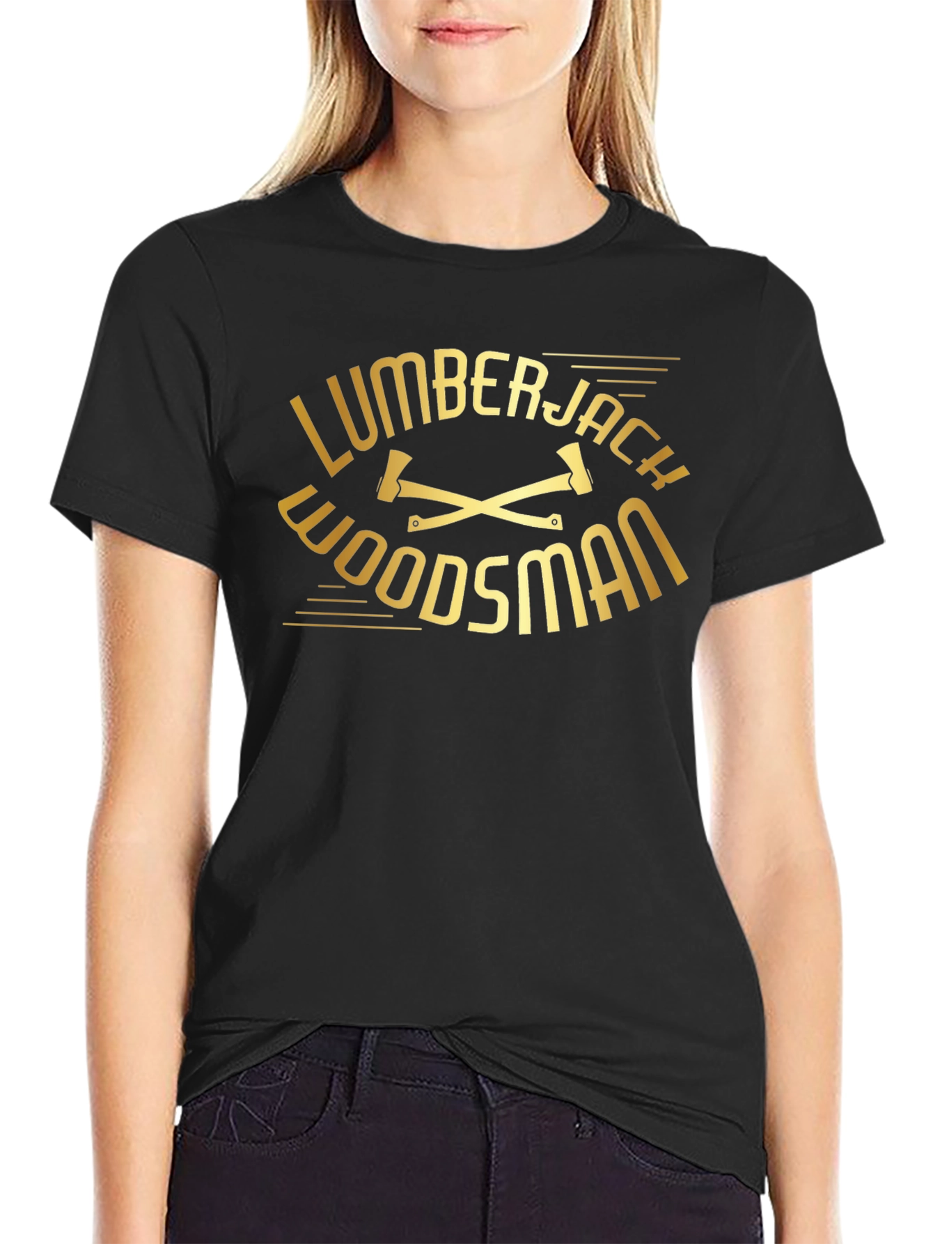 Lumberjack Woodsman Black T-Shirt