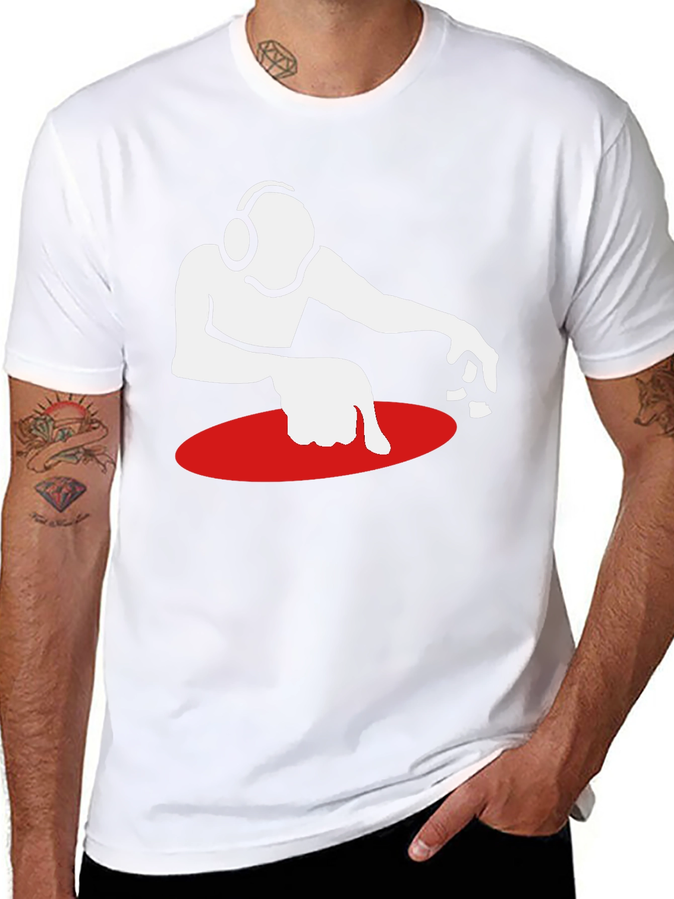 DJ Turntable Graphic Tee - Black Cotton T-Shirt