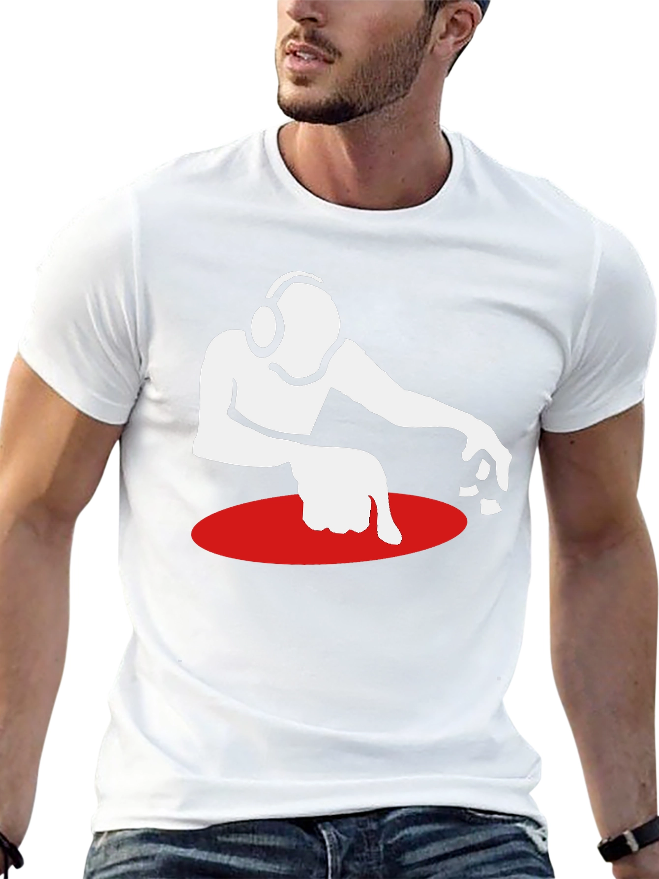 DJ Turntable Graphic Tee - Black Cotton T-Shirt