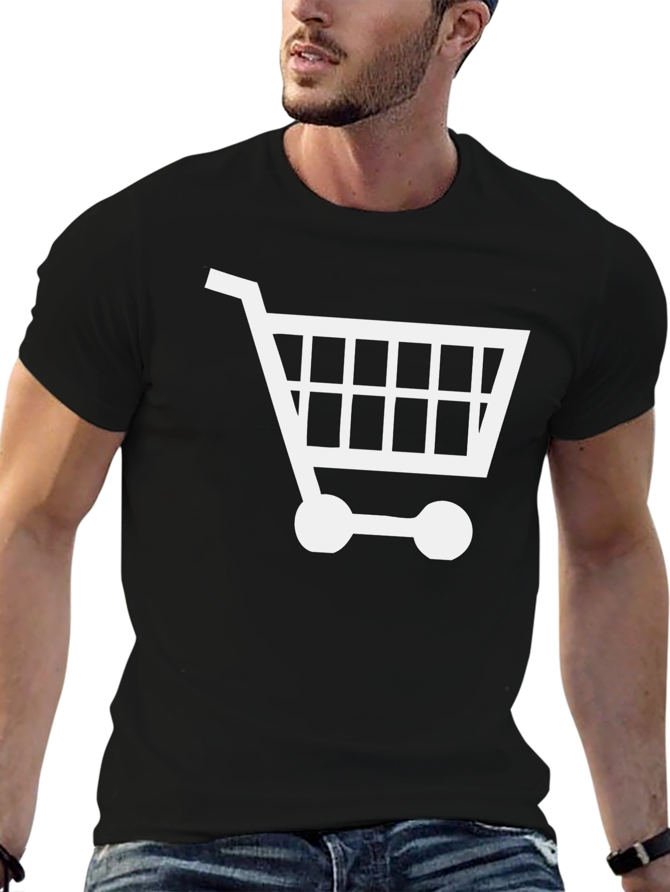 Shopping Cart Graphic Tee - Black