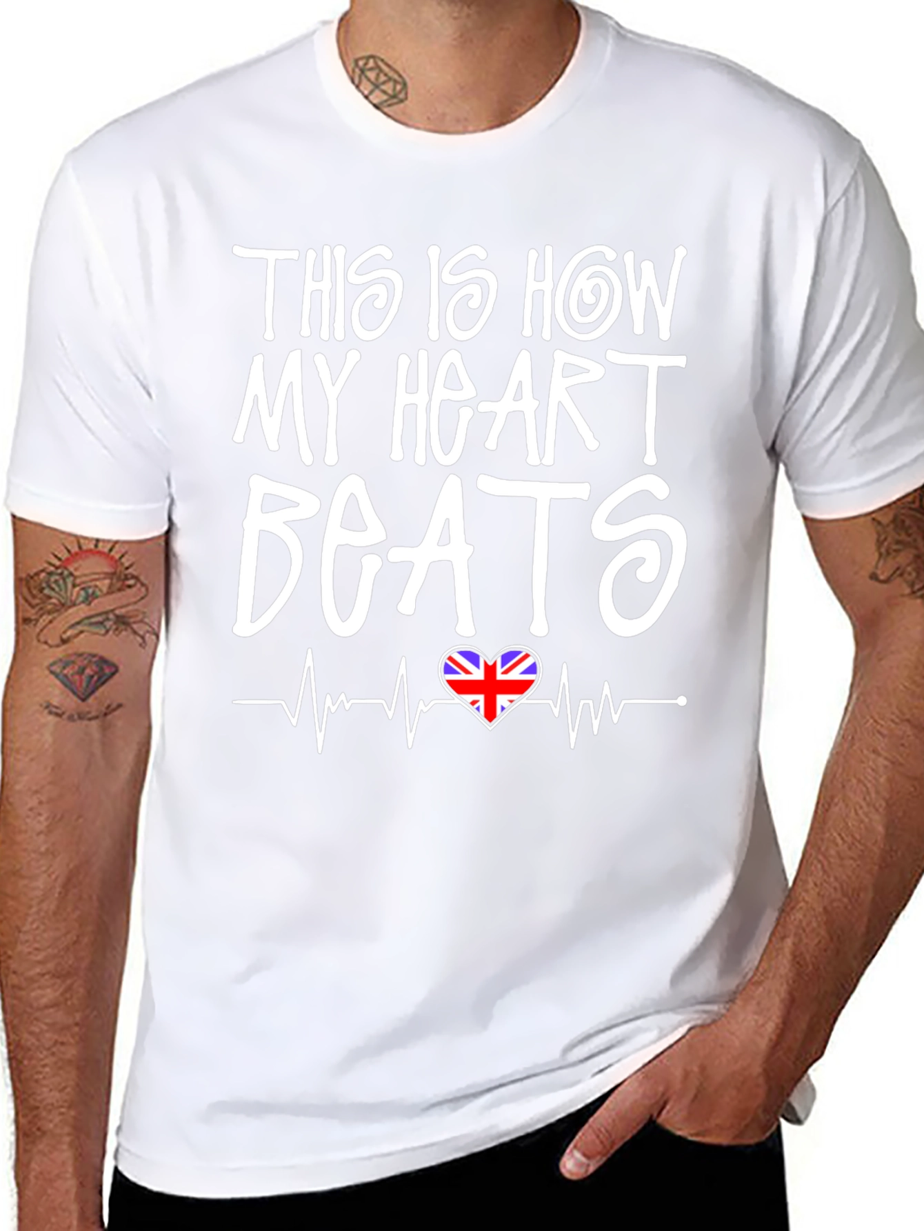 Union Jack Heartbeat Graphic Tee