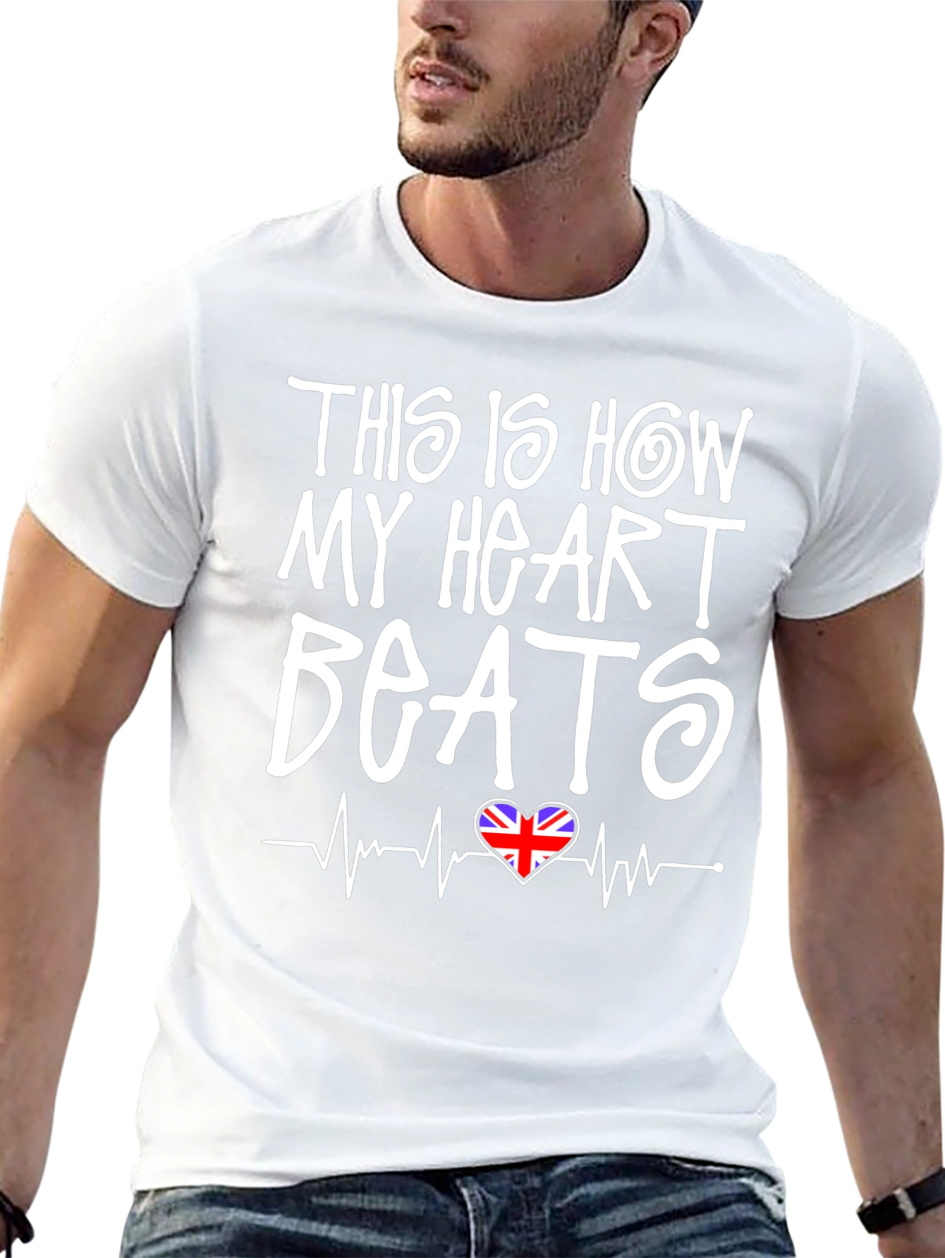 Union Jack Heartbeat Graphic Tee