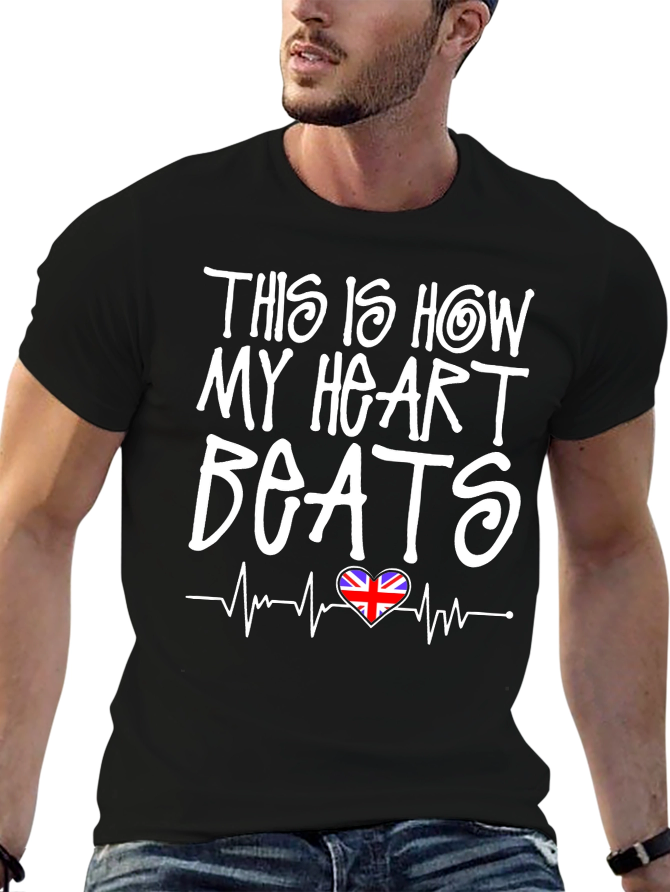 Union Jack Heartbeat Graphic Tee
