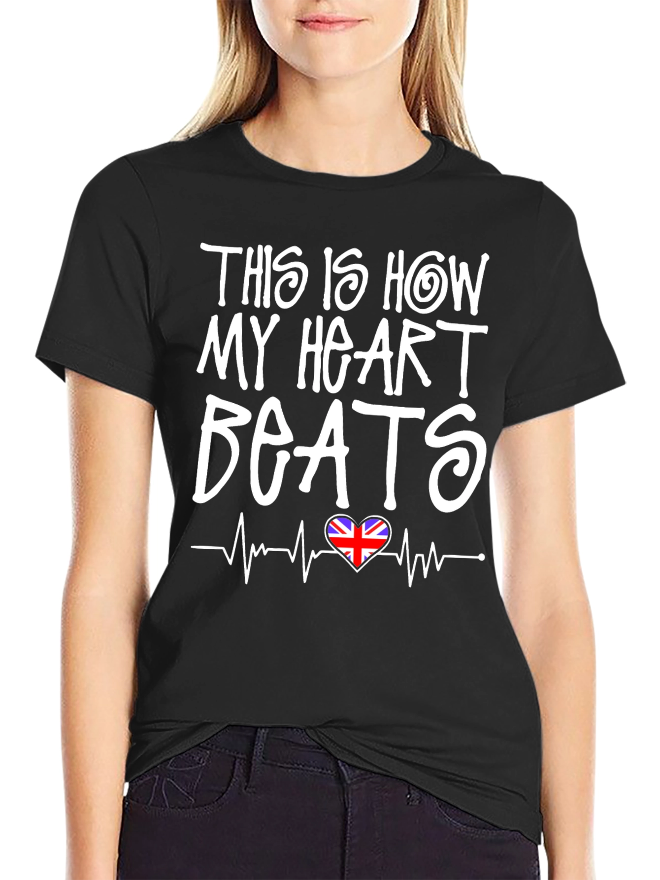 Union Jack Heartbeat Graphic Tee