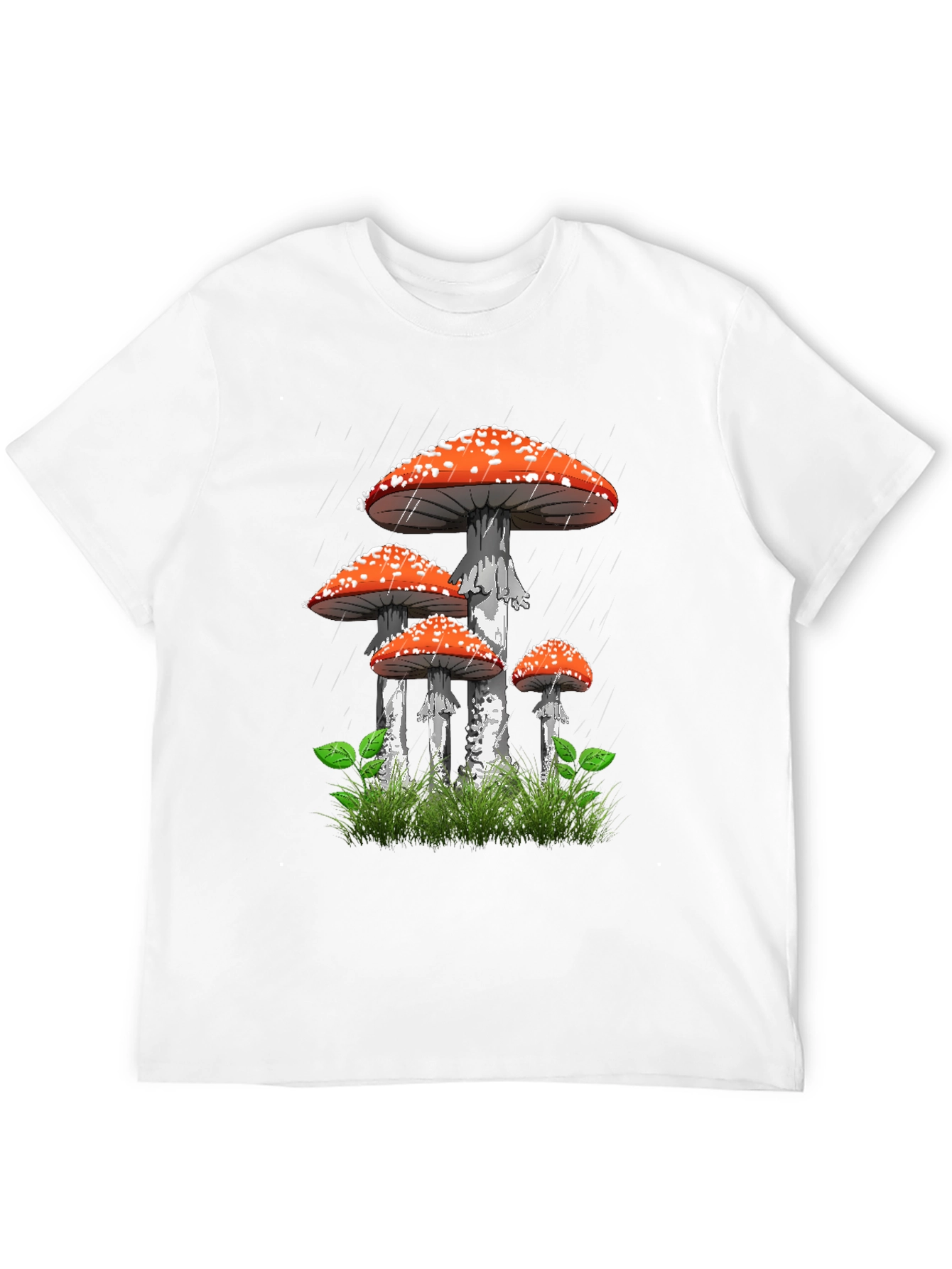 Mushroom Graphic Tee - Nature Lovers Black T-Shirt
