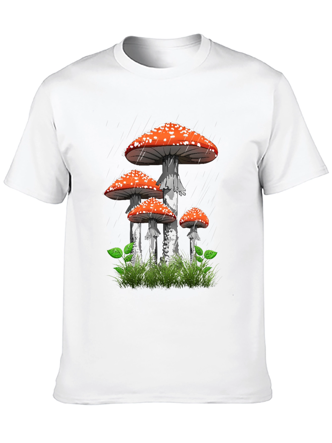 Mushroom Graphic Tee - Nature Lovers Black T-Shirt
