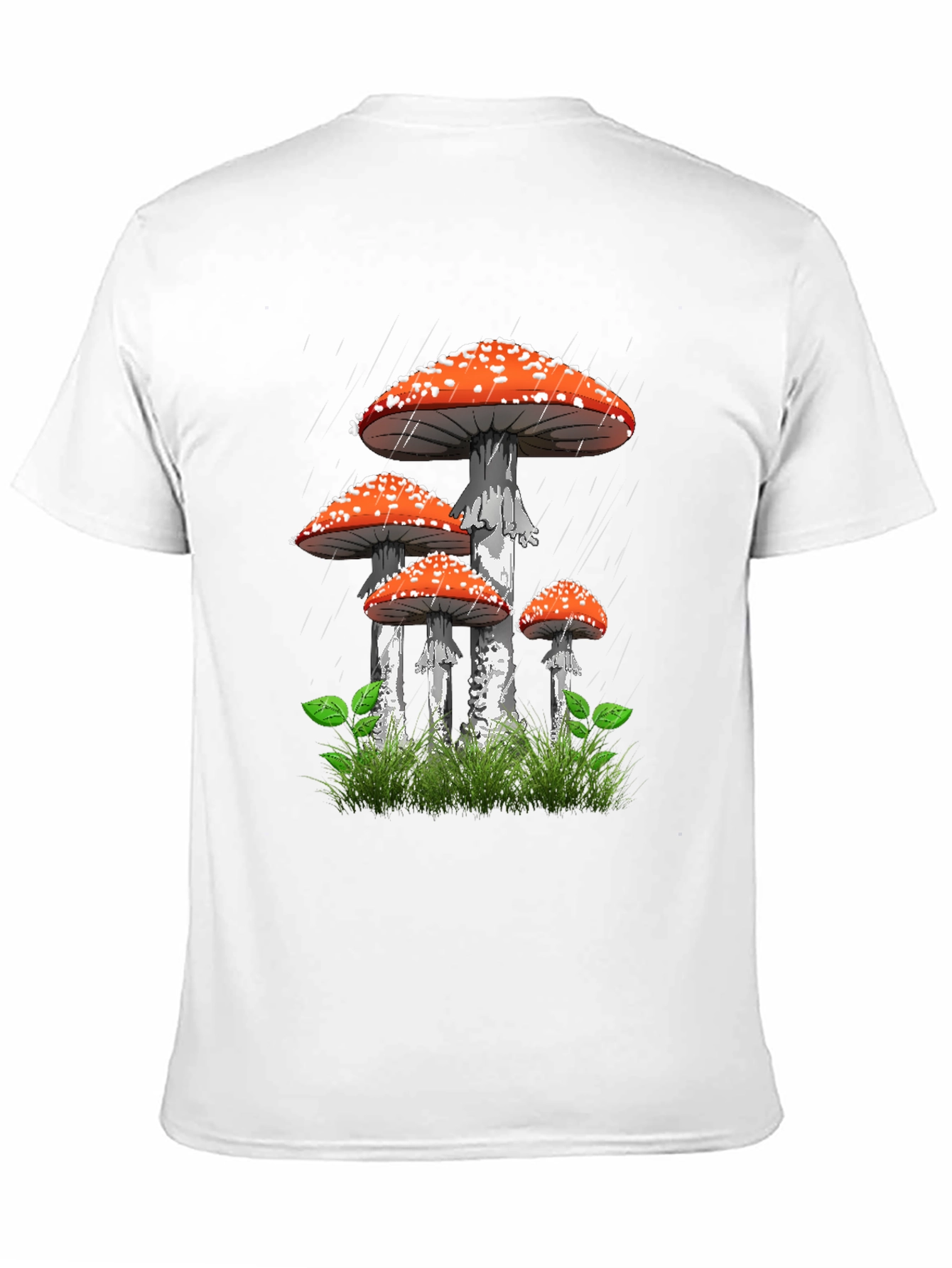 Mushroom Graphic Tee - Nature Lovers Black T-Shirt