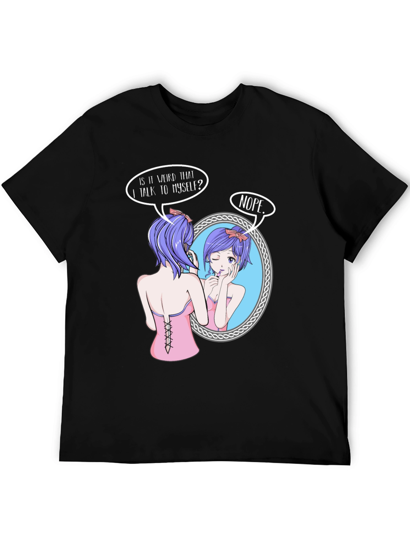 Anime Girl Talking to Herself T-Shirt