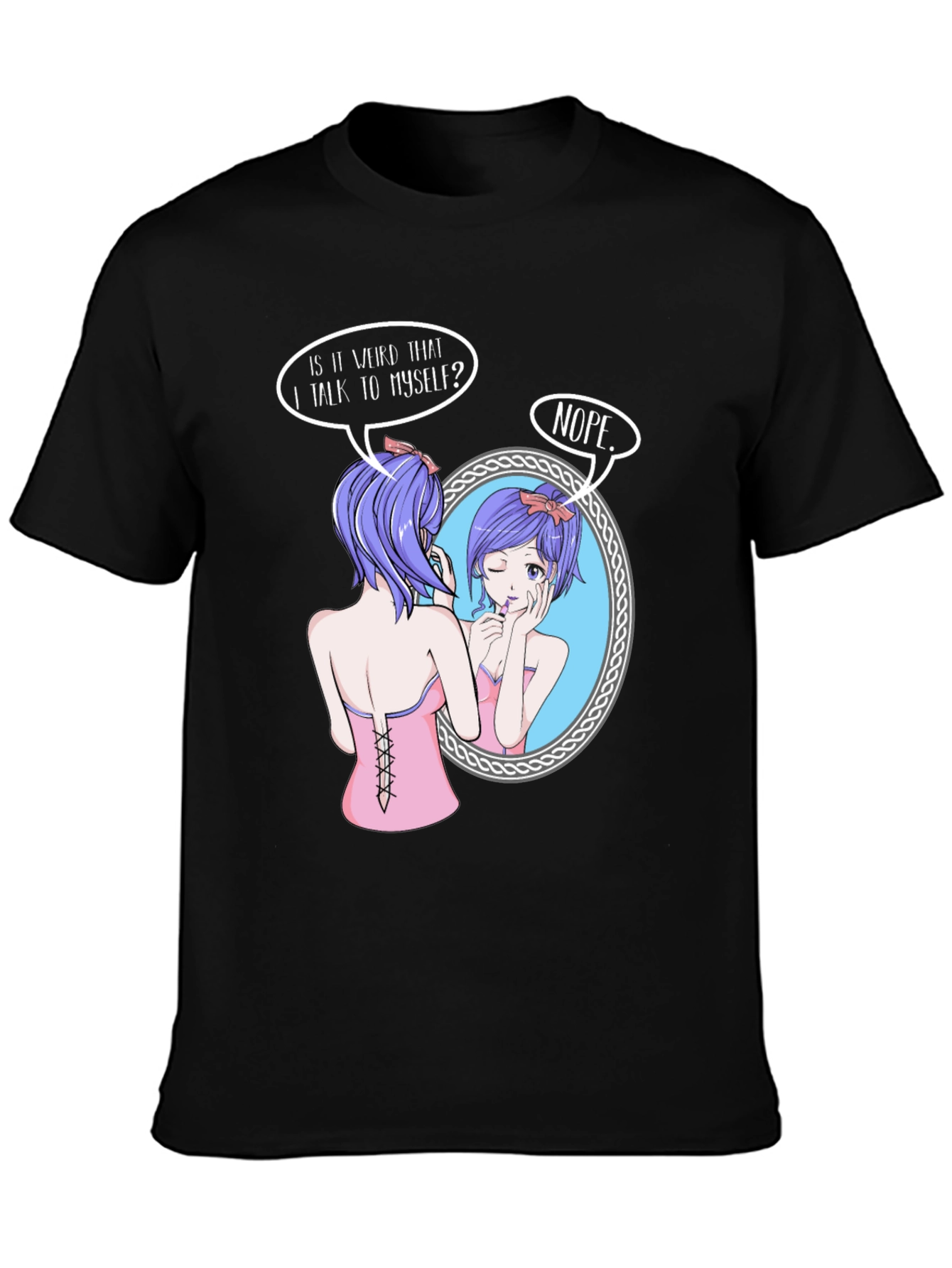 Anime Girl Talking to Herself T-Shirt