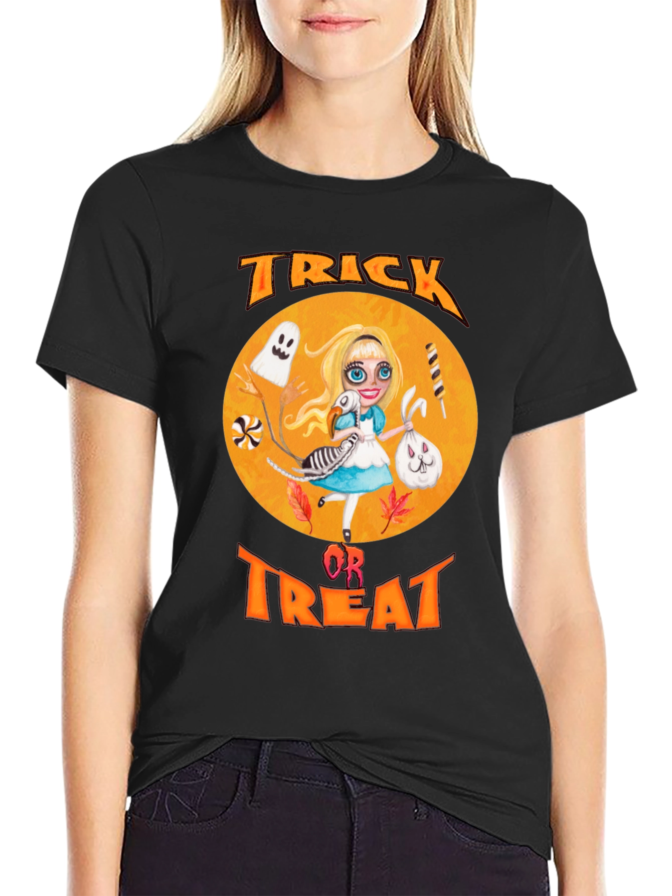 Trick or Treat Halloween Alice Graphic Tee