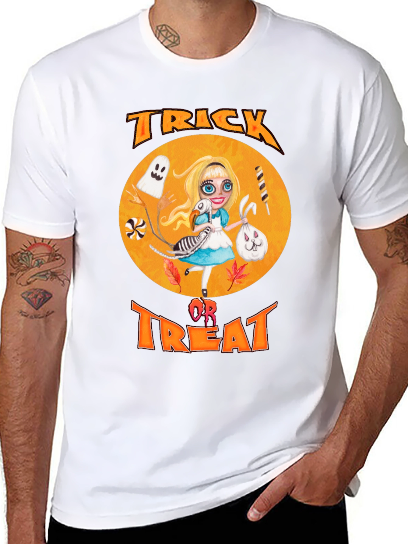 Trick or Treat Halloween Alice Graphic Tee