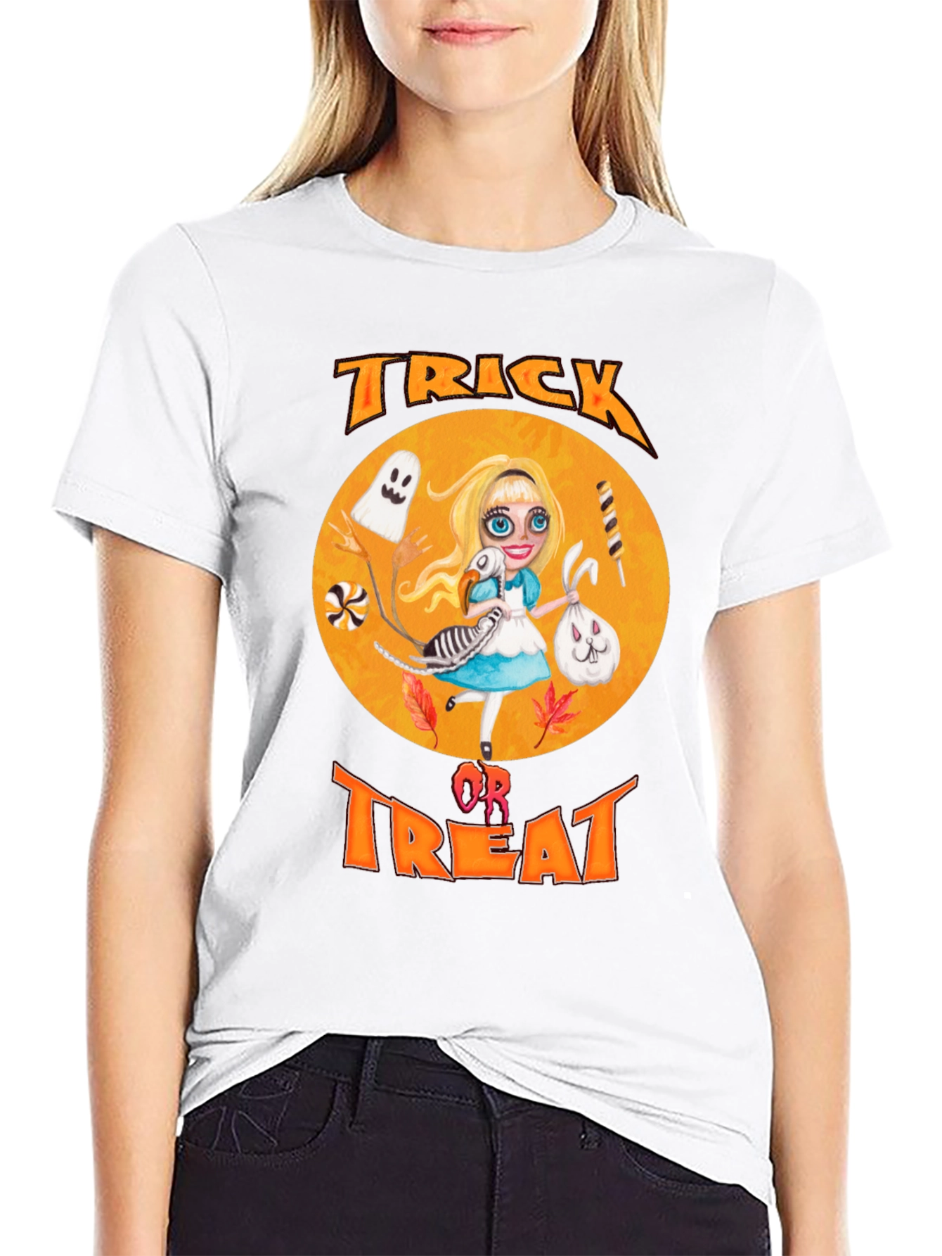 Trick or Treat Halloween Alice Graphic Tee