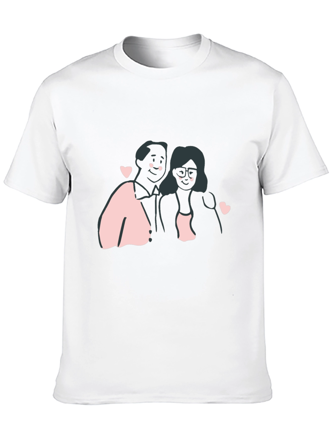 Couple Graphic Tee - Black