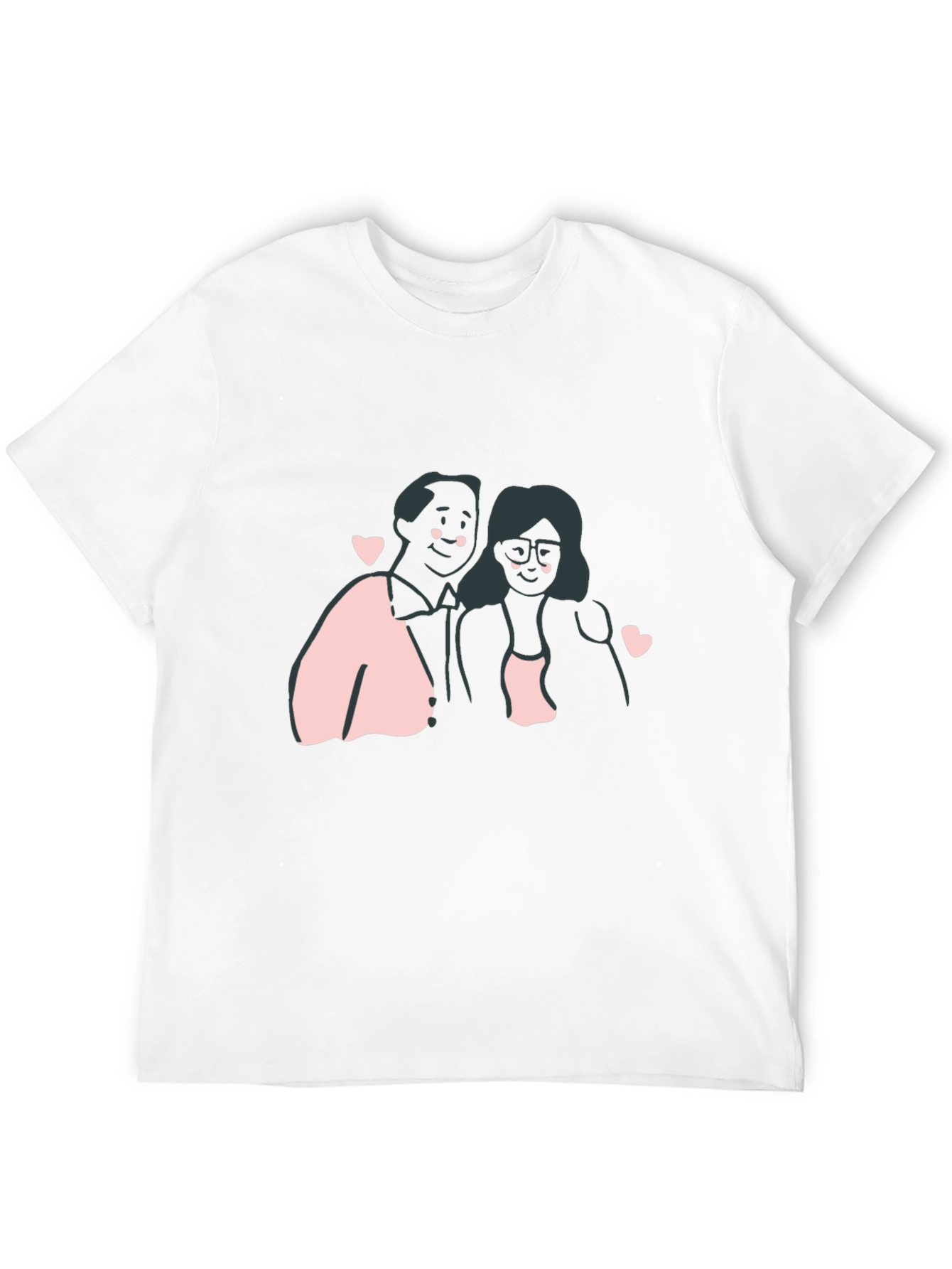 Couple Graphic Tee - Black