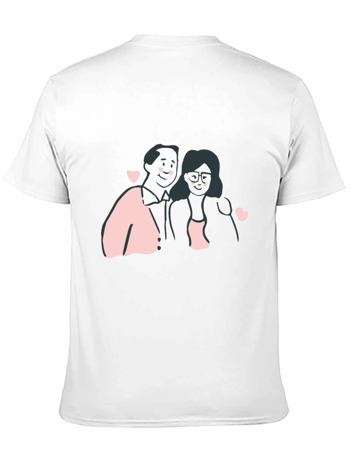 Couple Graphic Tee - Black