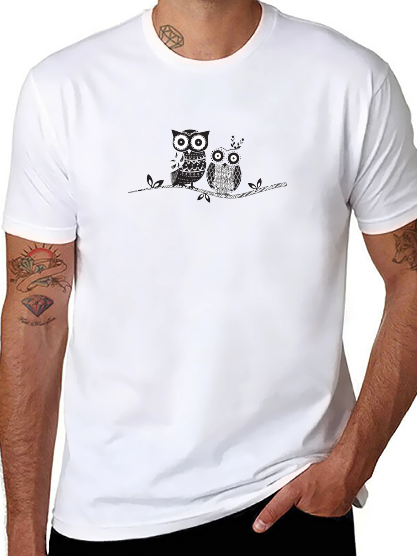 Whimsical Owl Graphic Tee - Soft Cotton Blend