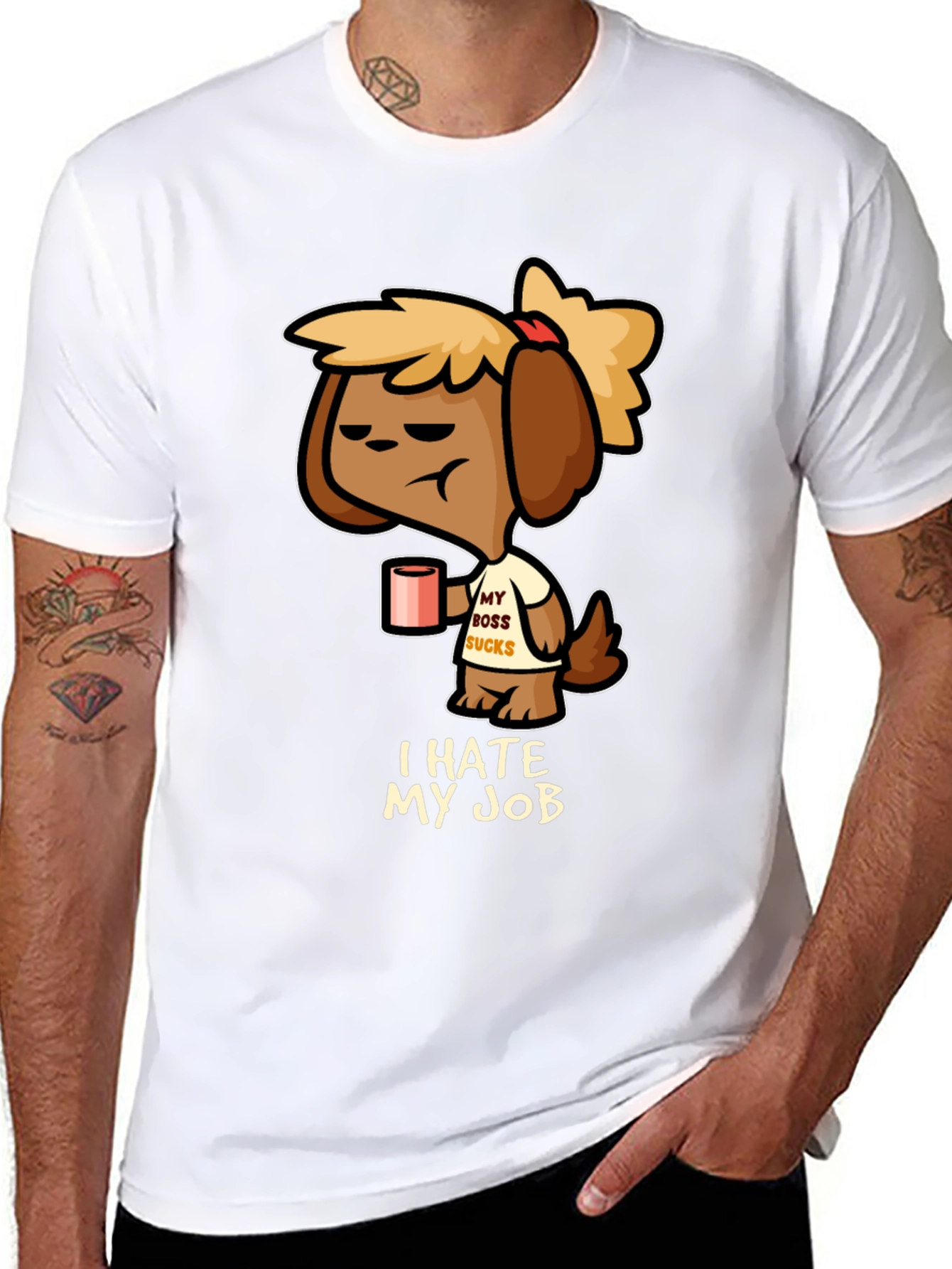 I Hate My Job T-Shirt - Funny Dog Design