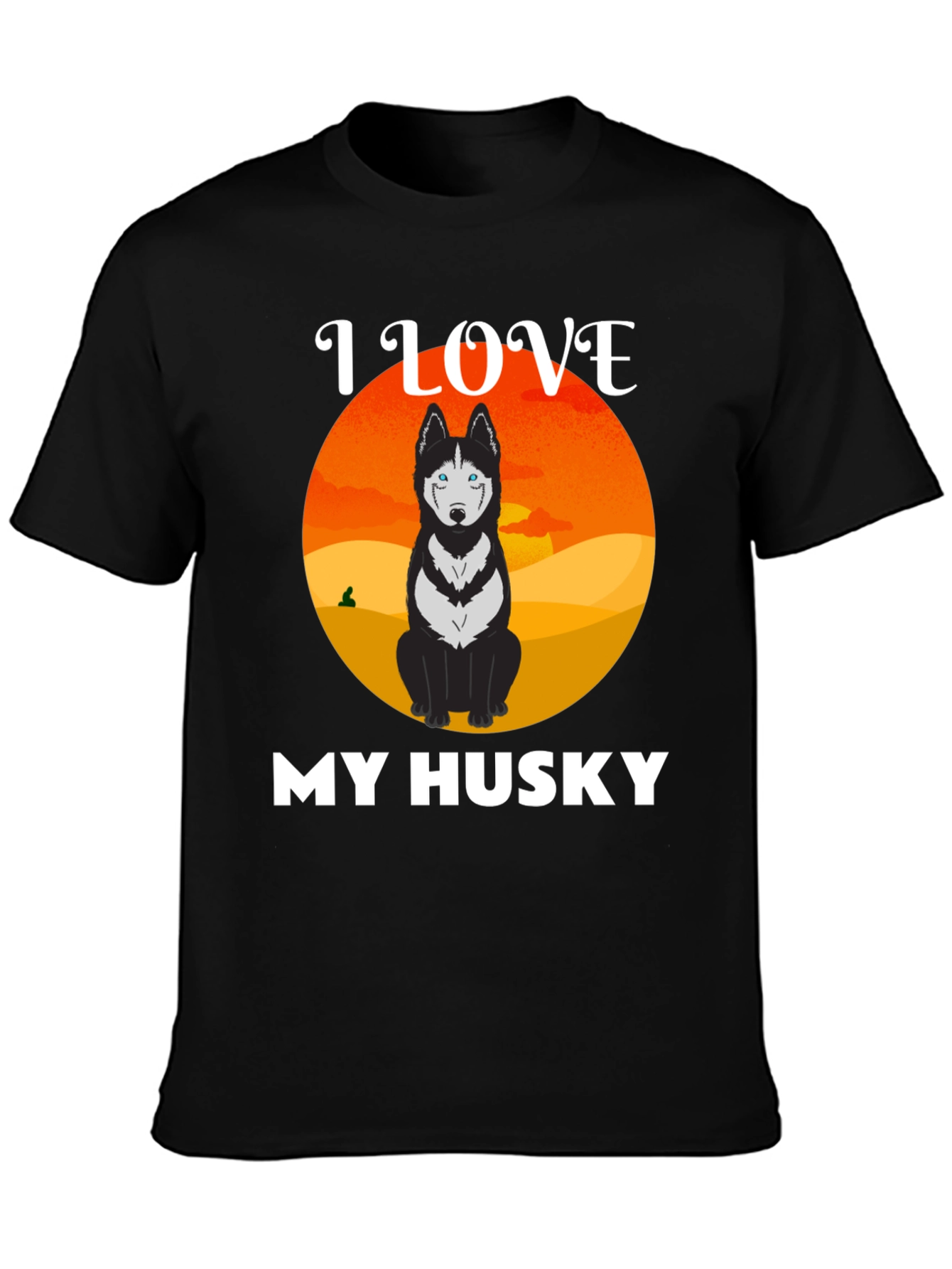 I Love My Husky Graphic T-Shirt