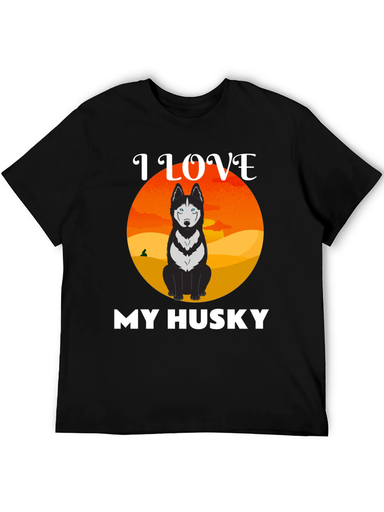 I Love My Husky Graphic T-Shirt