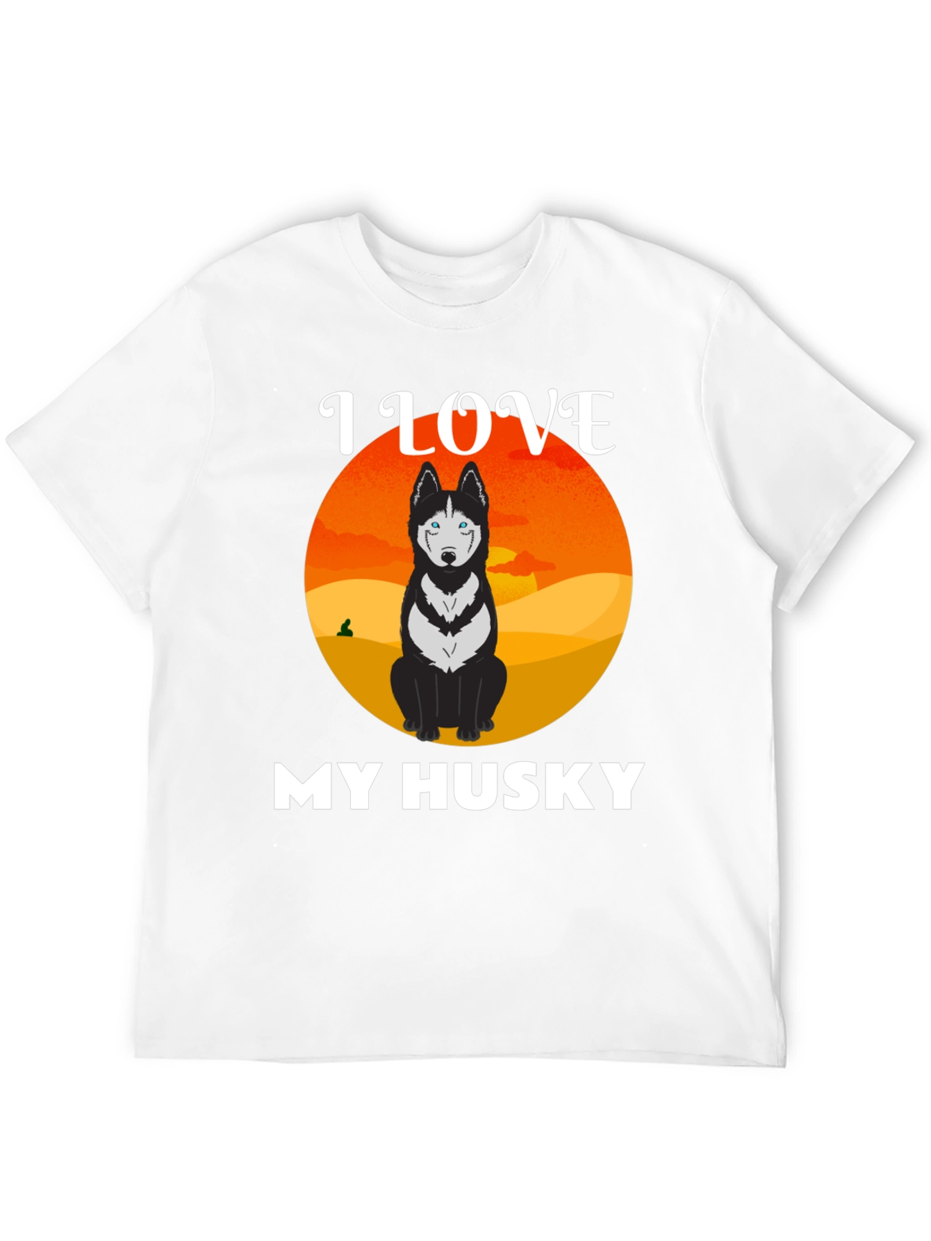 I Love My Husky Graphic T-Shirt