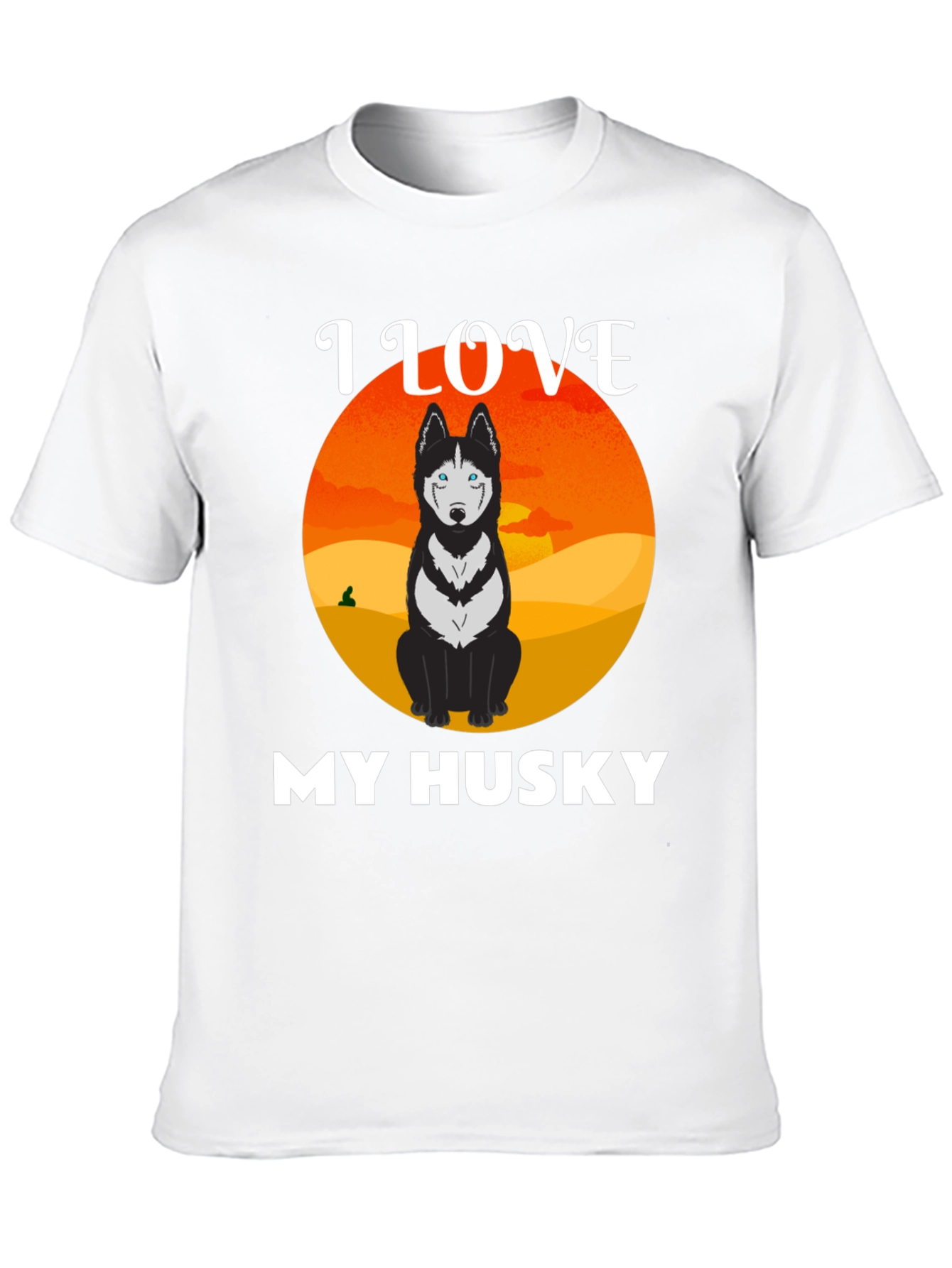 I Love My Husky Graphic T-Shirt