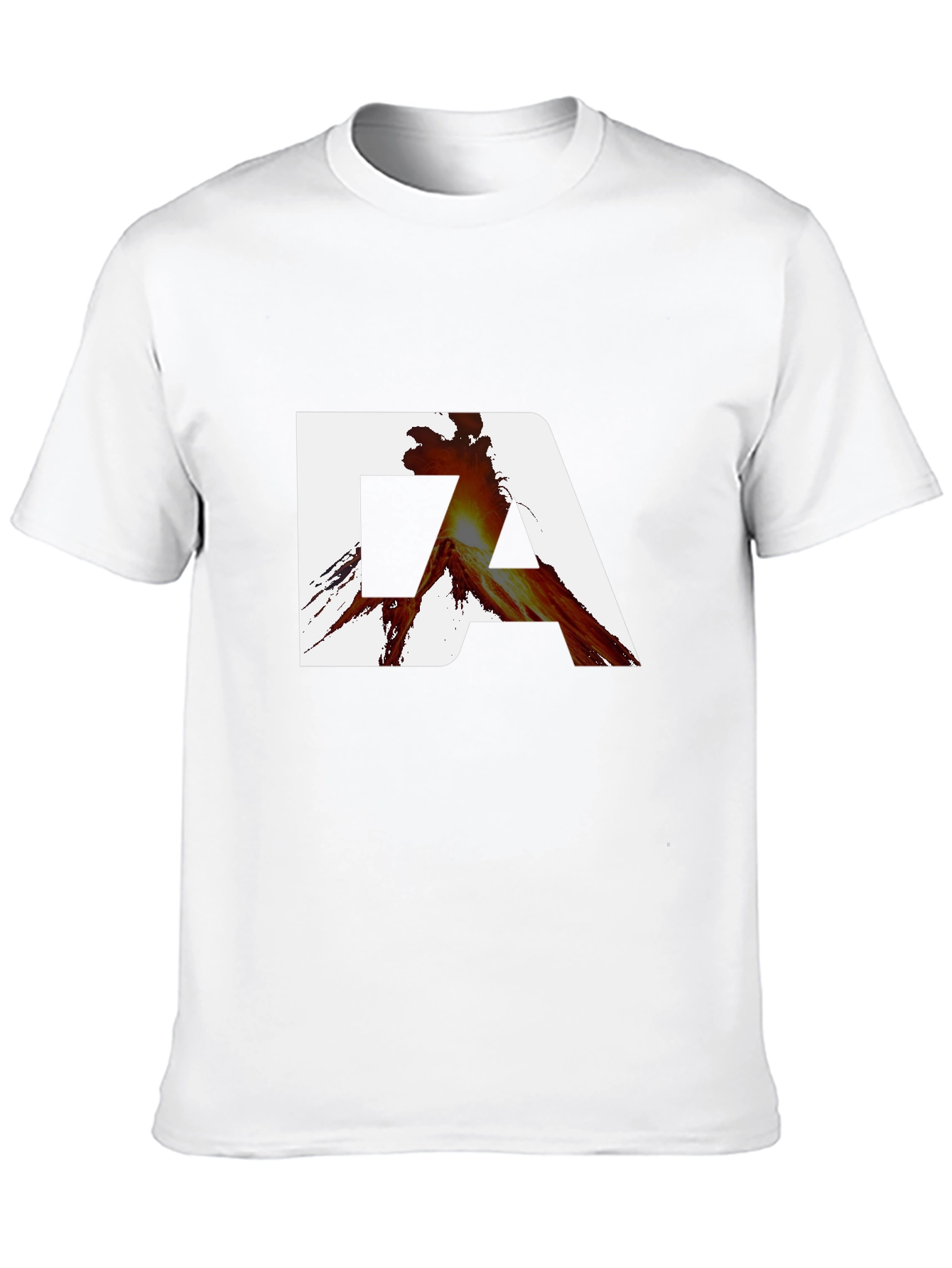 Modern Graphic Tee - DA Lava Print - Black