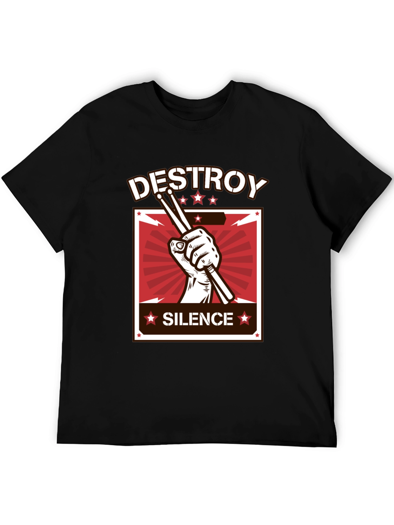 Destroy Silence T-Shirt - Drummer Design Tee