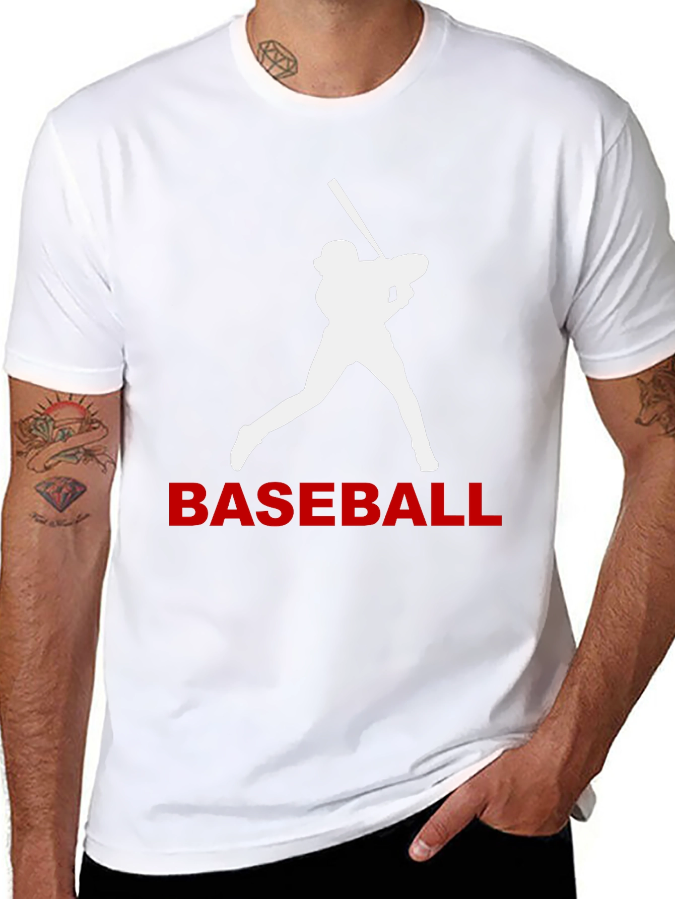 Baseball Batter Graphic Tee - Black