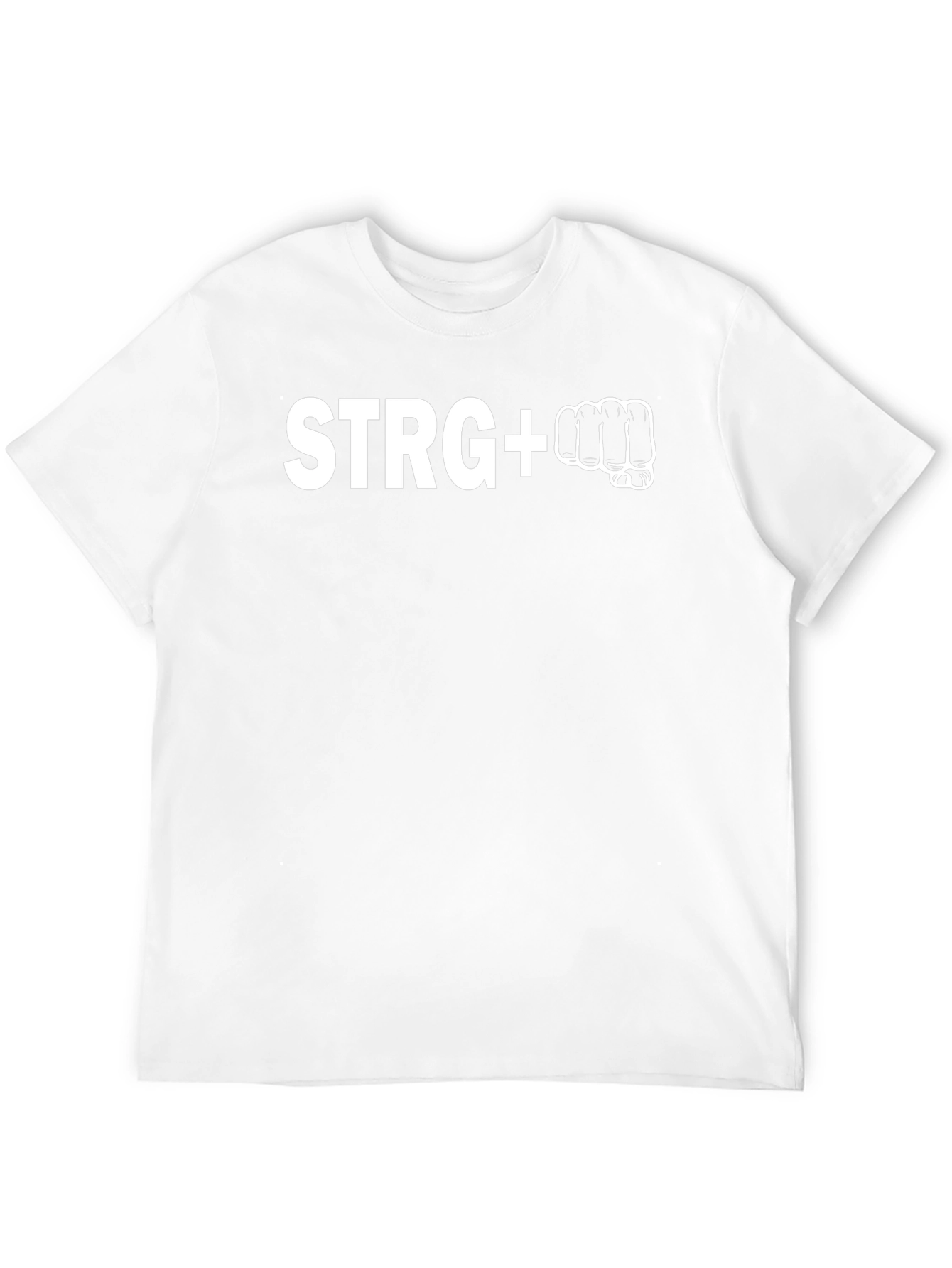 STRG+ Punch Graphic Tee - Strength Inspired Black T-Shirt
