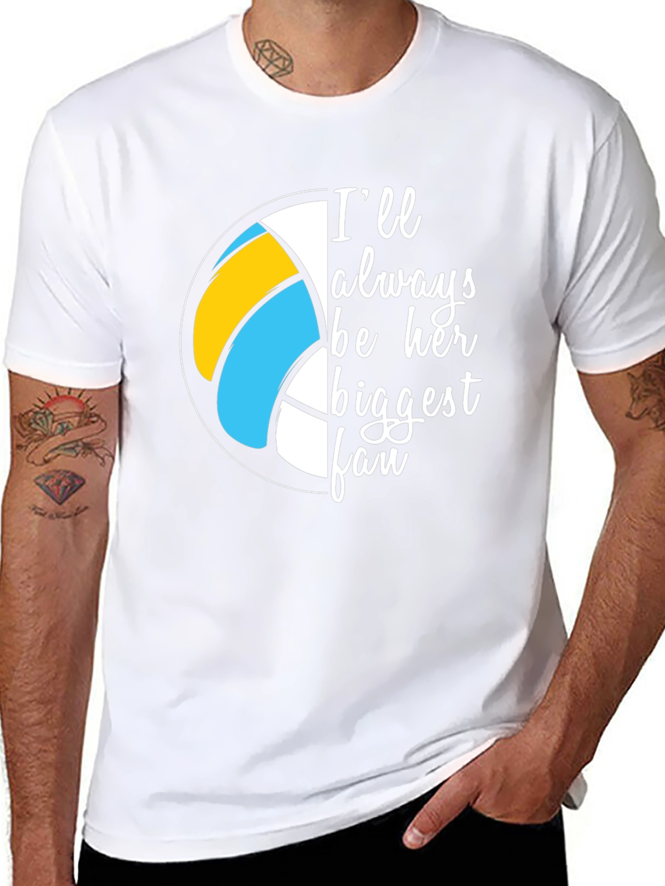 Volleyball Fan T-Shirt - Always Her Biggest Fan