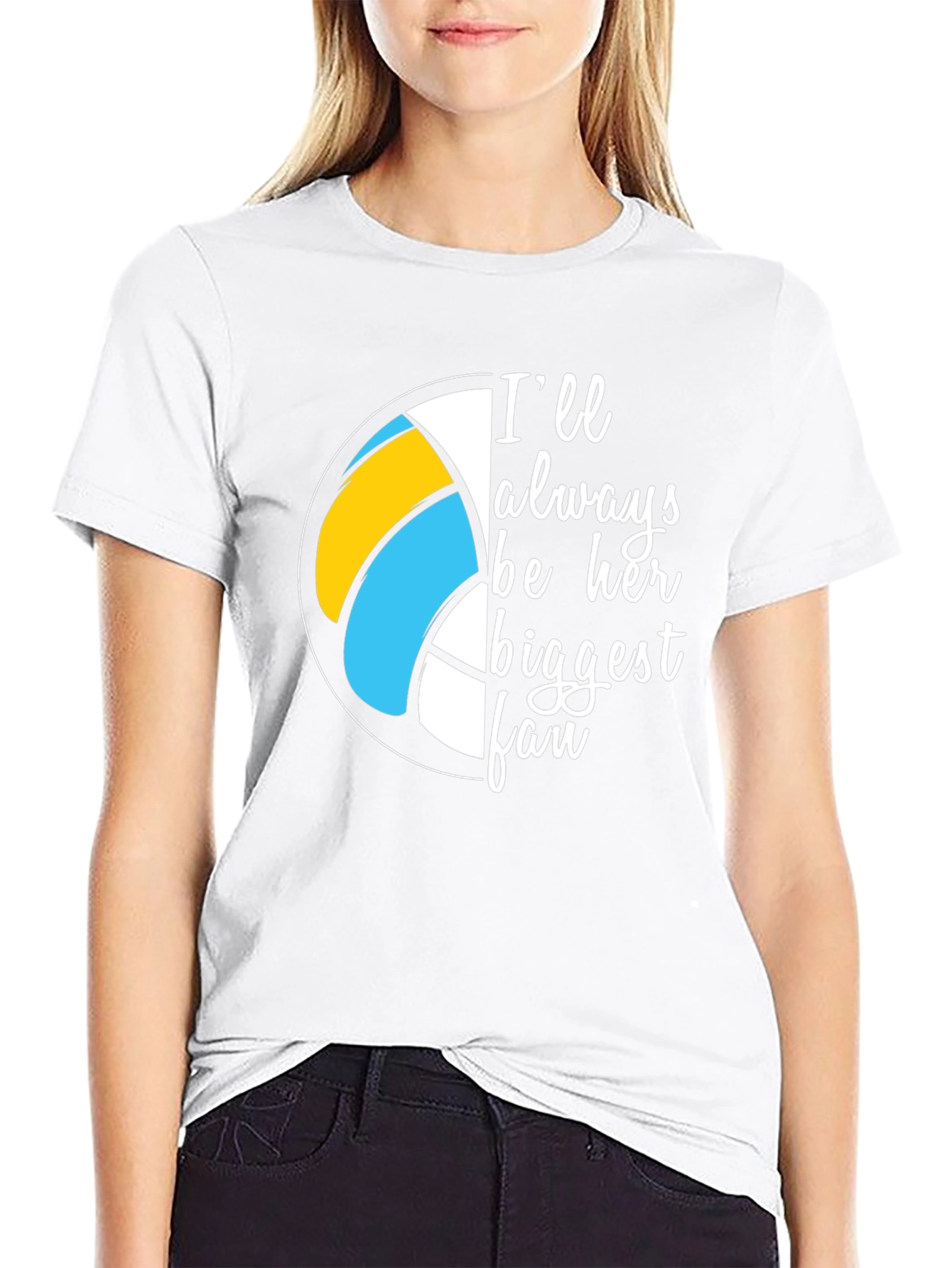 Volleyball Fan T-Shirt - Always Her Biggest Fan