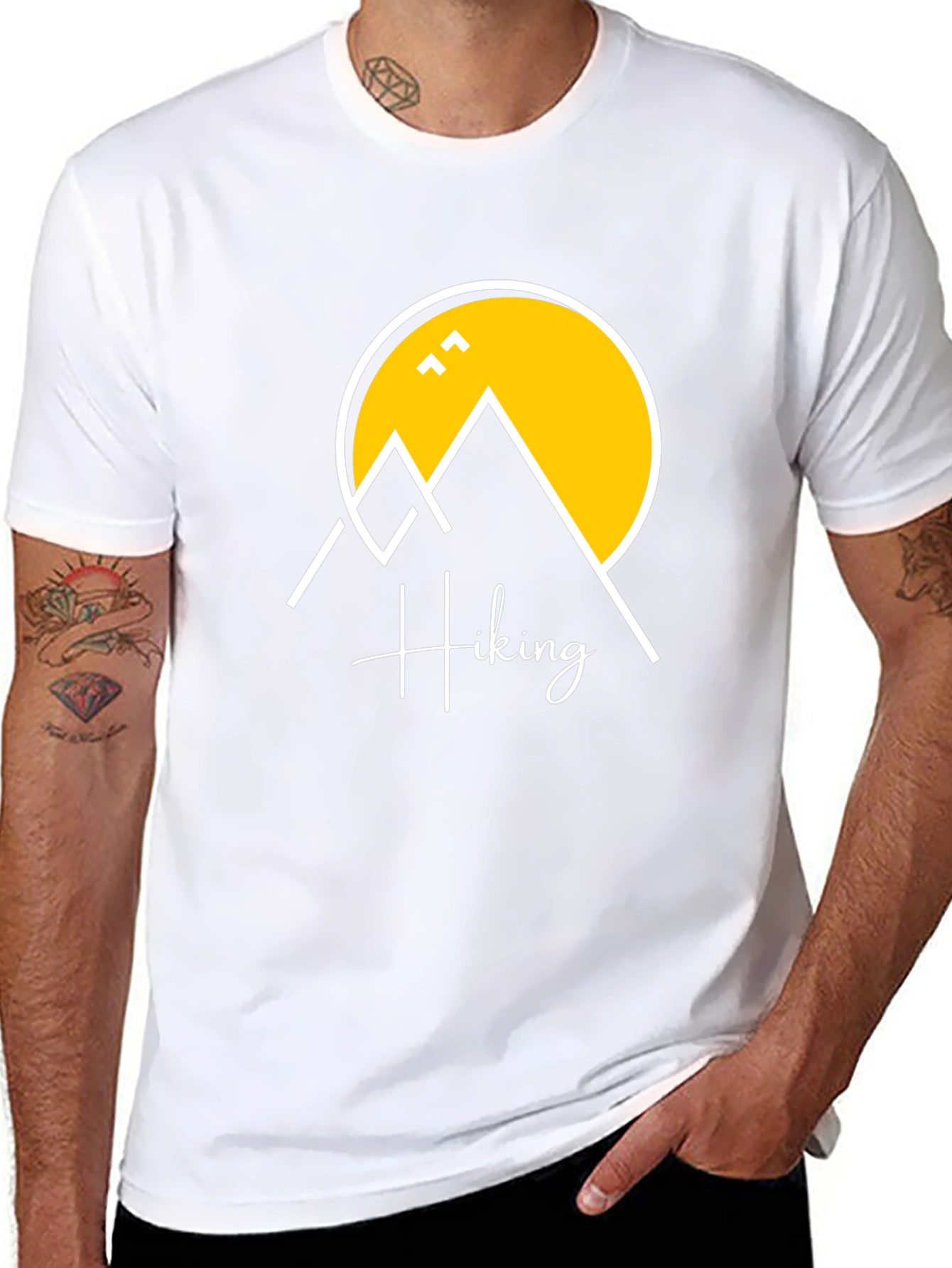 Hiking Graphic T-Shirt - Black Cotton Tee