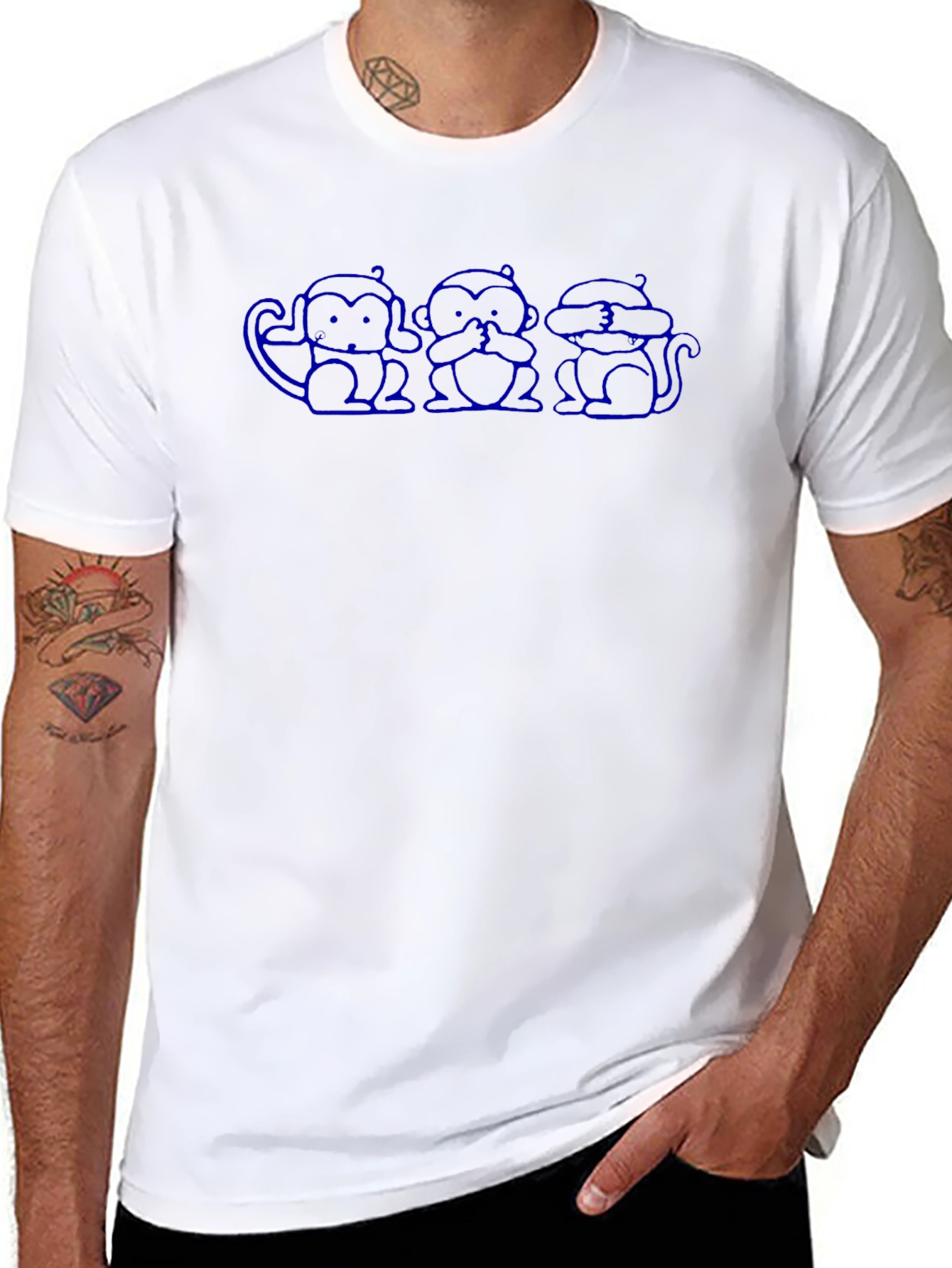 See No Evil T-Shirt - Black Crew Neck