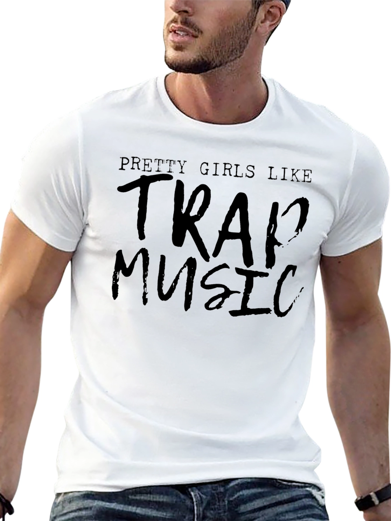 Pretty Girls Like Trap Music Black T-Shirt