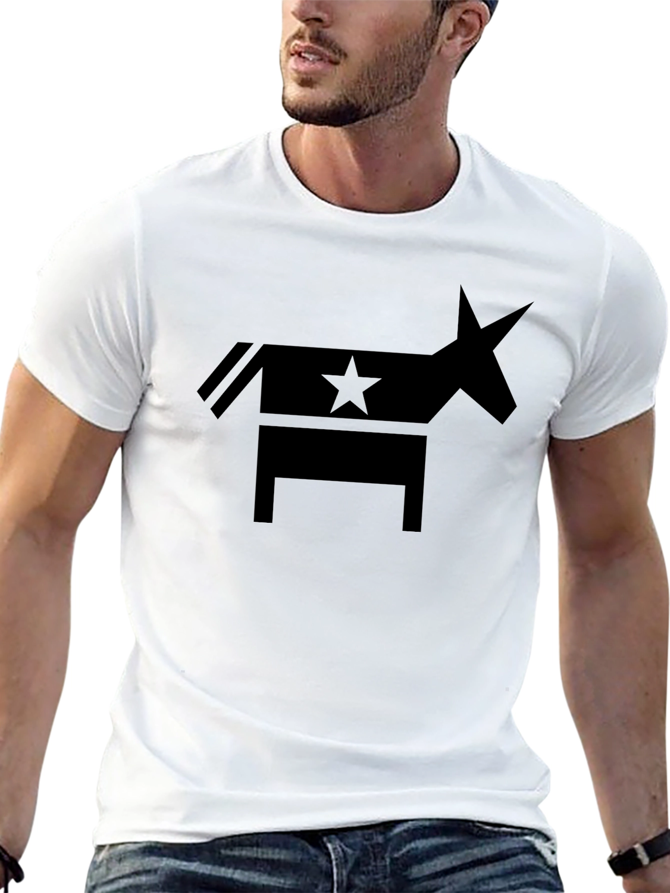 Democratic Donkey Star Graphic Tee - Classic Black T-Shirt