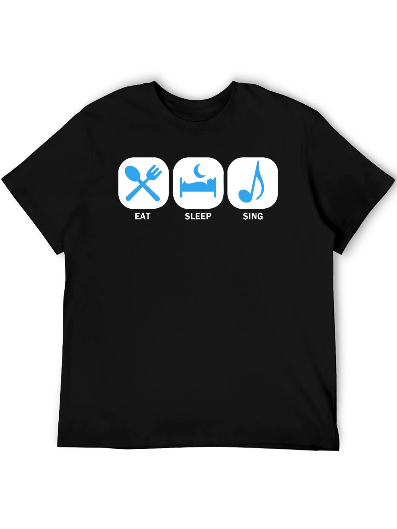 Eat Sleep Sing Black Graphic Tee