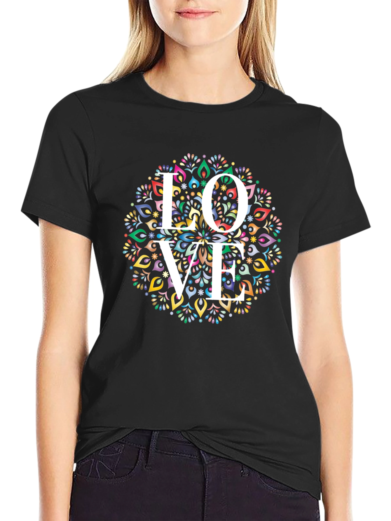 Love Mandala Graphic Tee - Stylish & Unique
