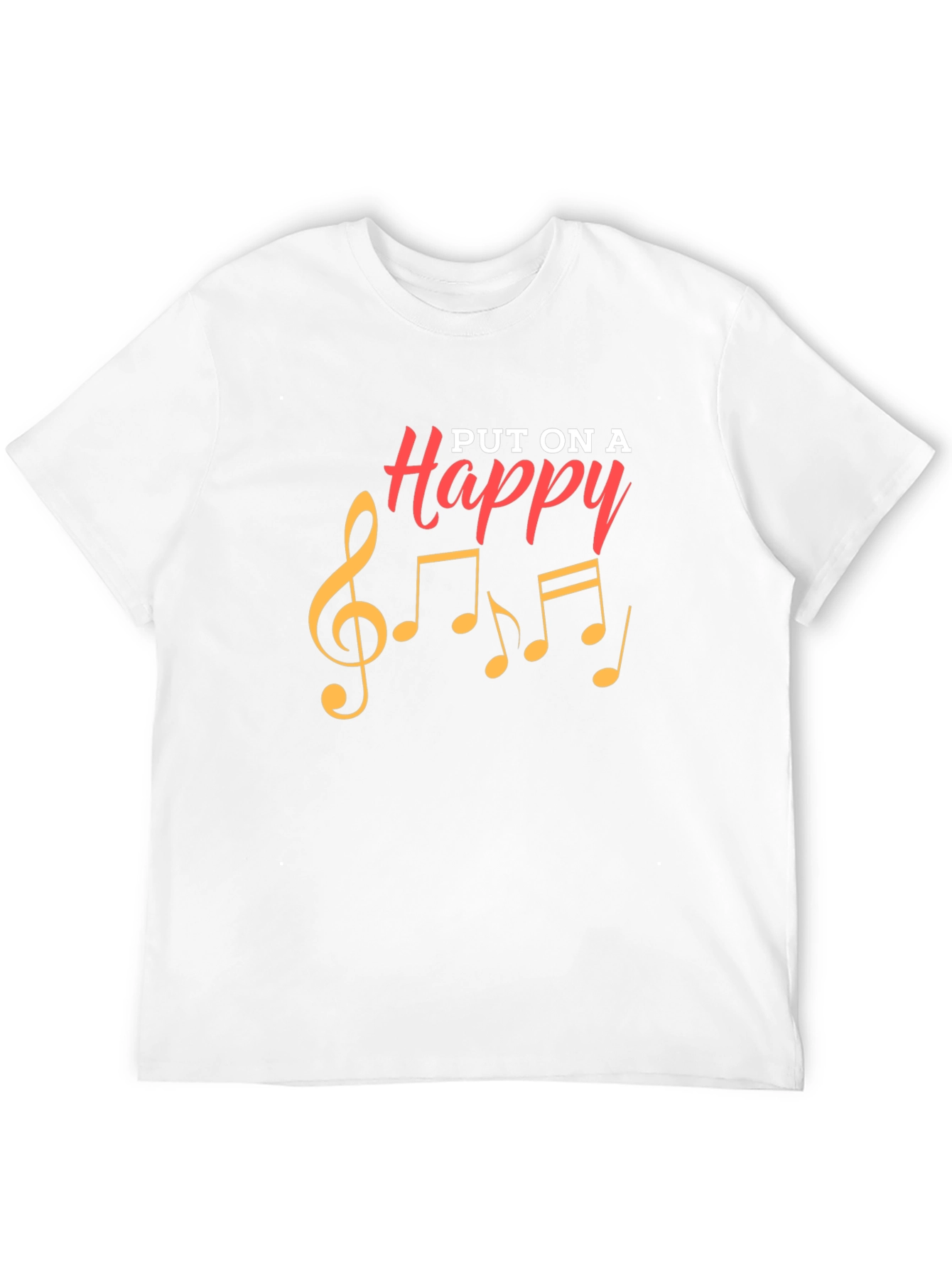 Happy Note Black Graphic Tee Shirt