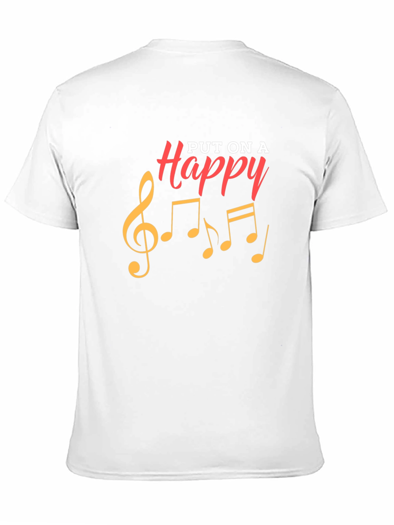 Happy Note Black Graphic Tee Shirt