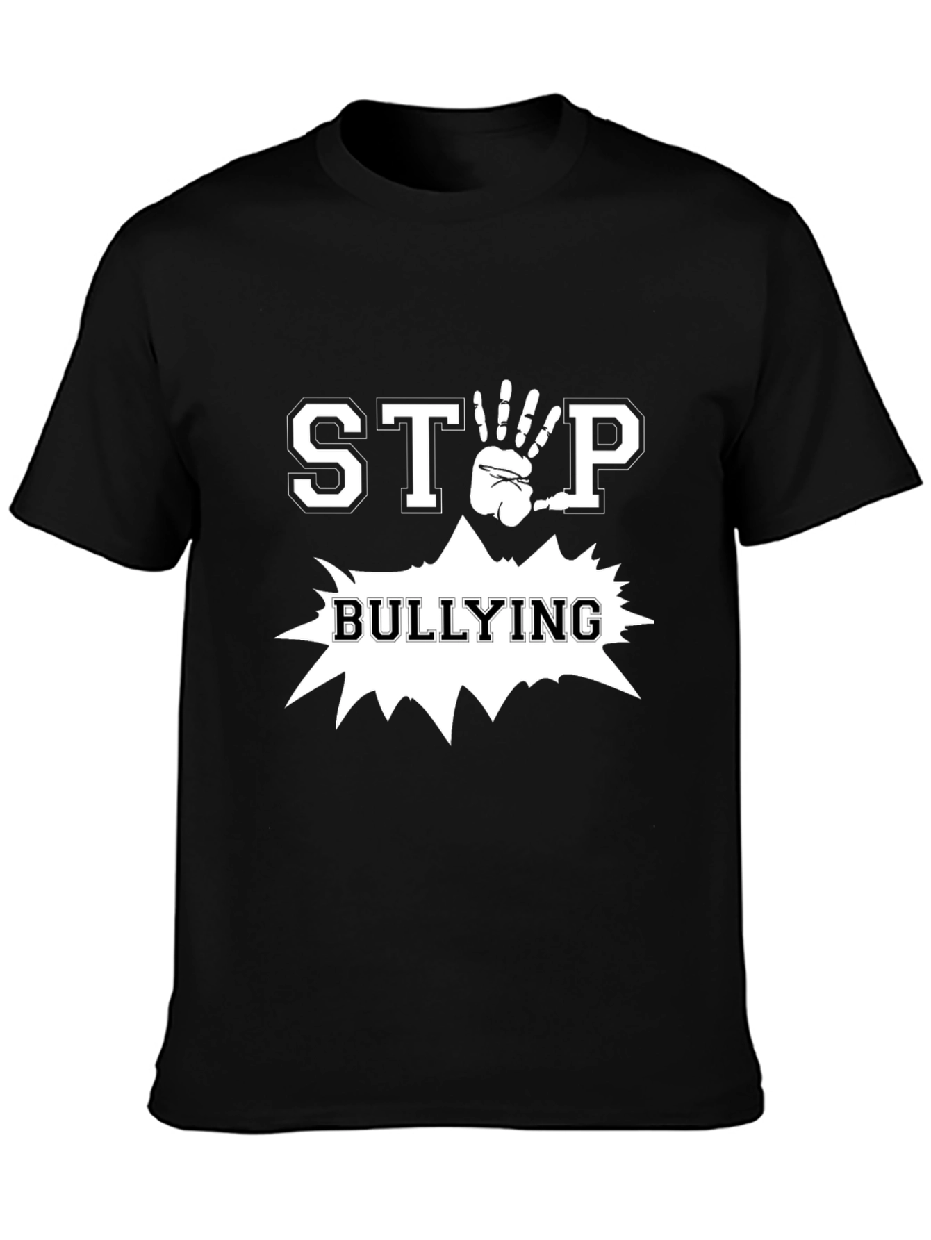 Stop Bullying T-Shirt - Black Short Sleeve