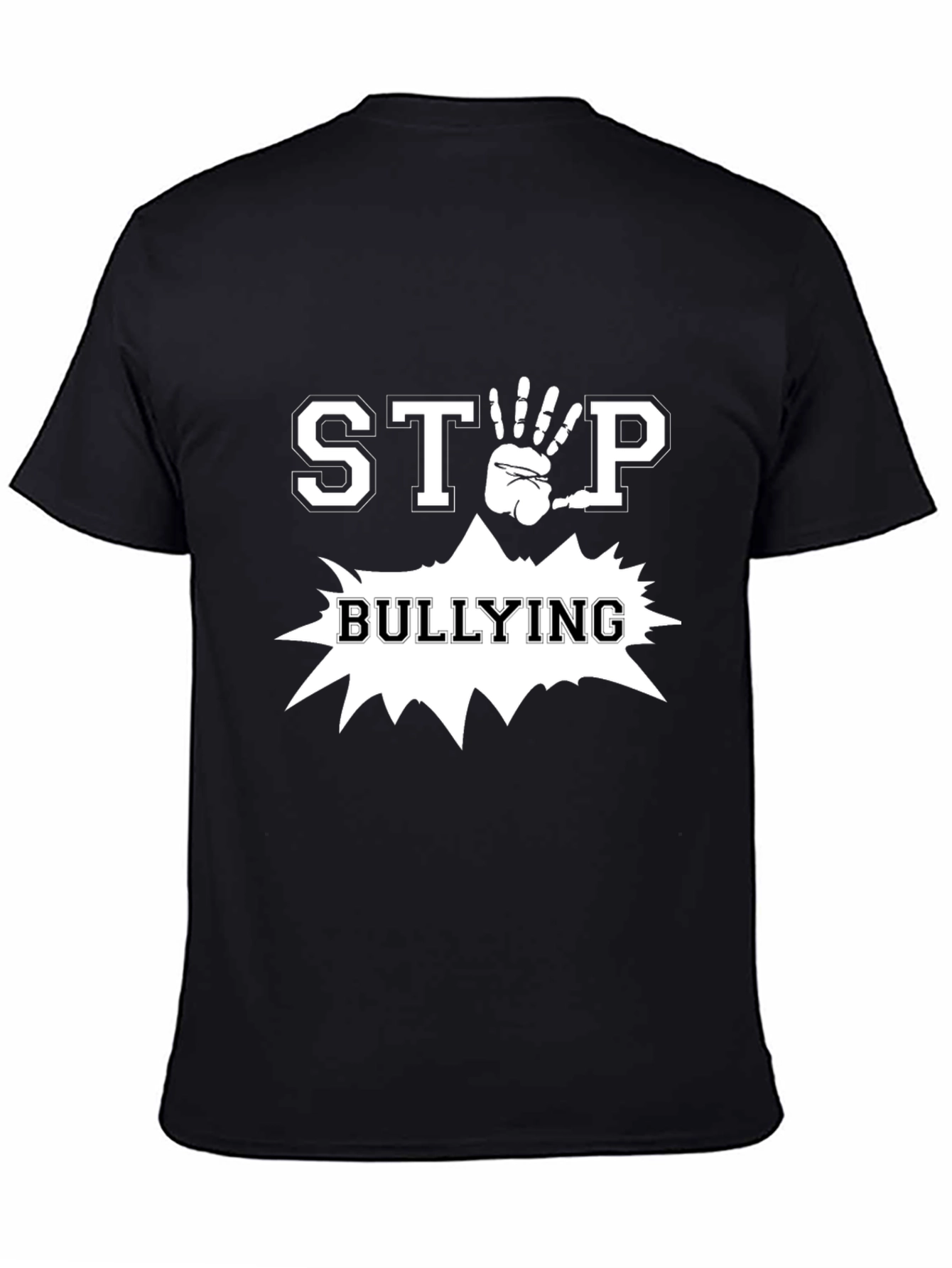 Stop Bullying T-Shirt - Black Short Sleeve