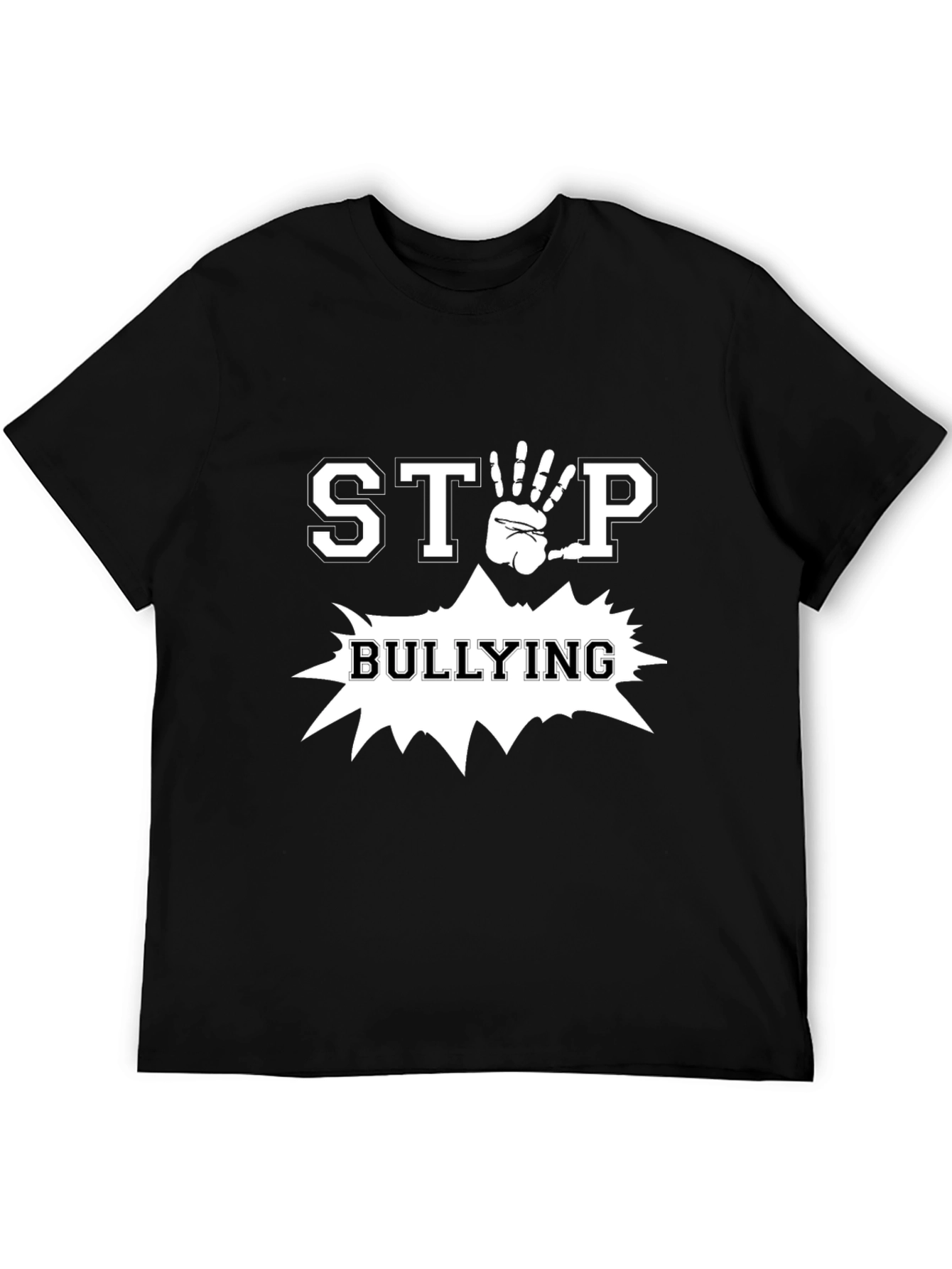 Stop Bullying T-Shirt - Black Short Sleeve