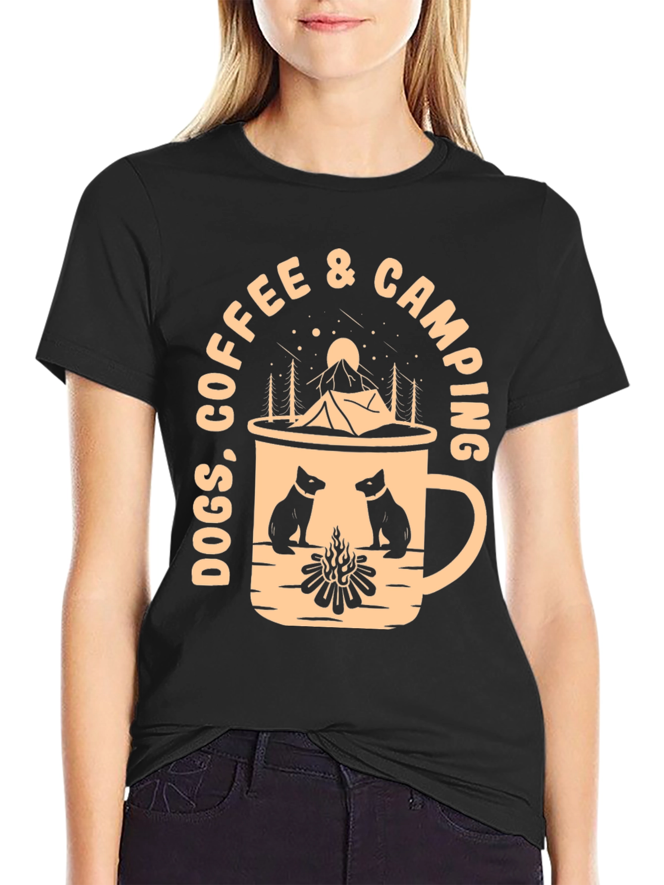 Dogs Coffee & Camping T-Shirt