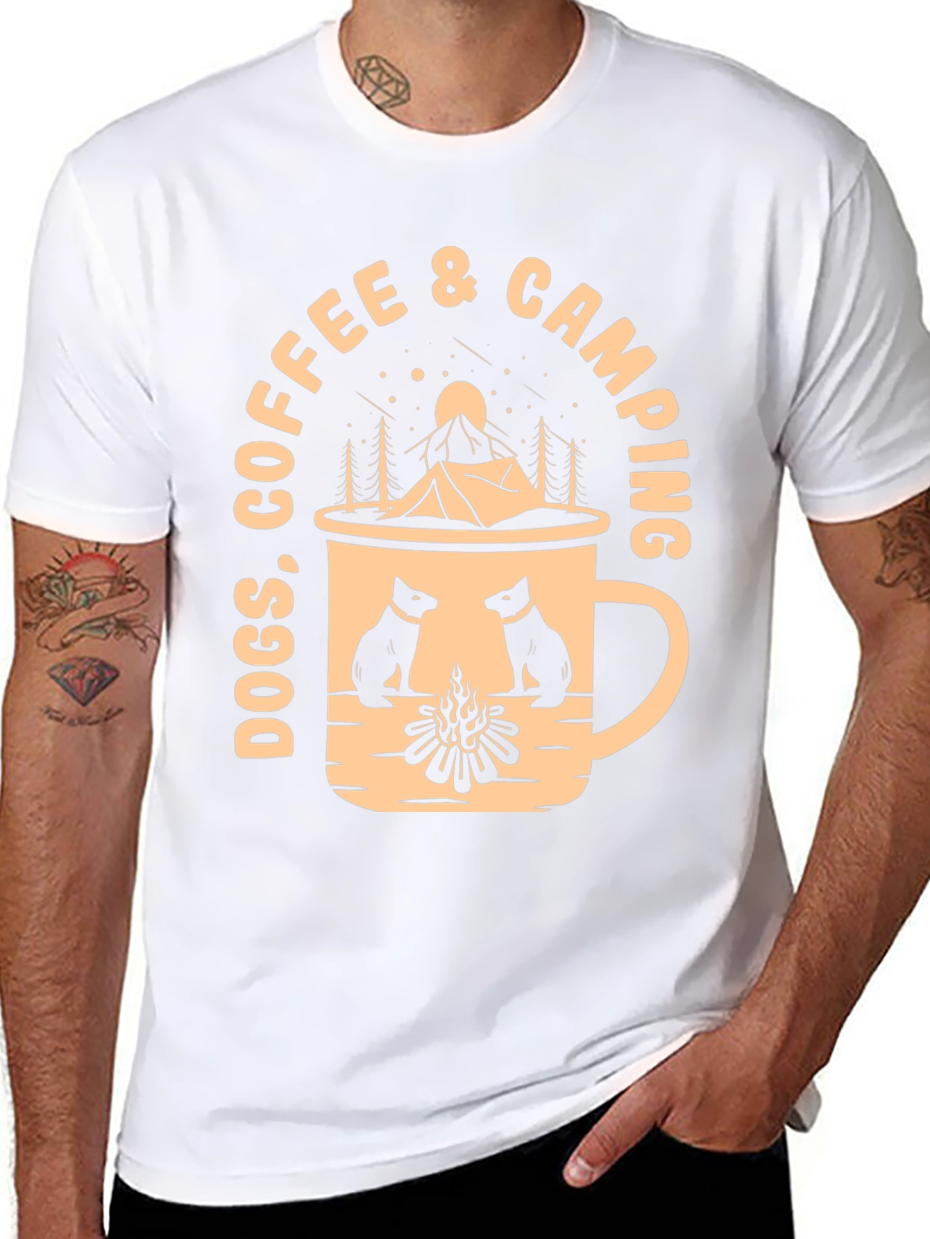 Dogs Coffee & Camping T-Shirt