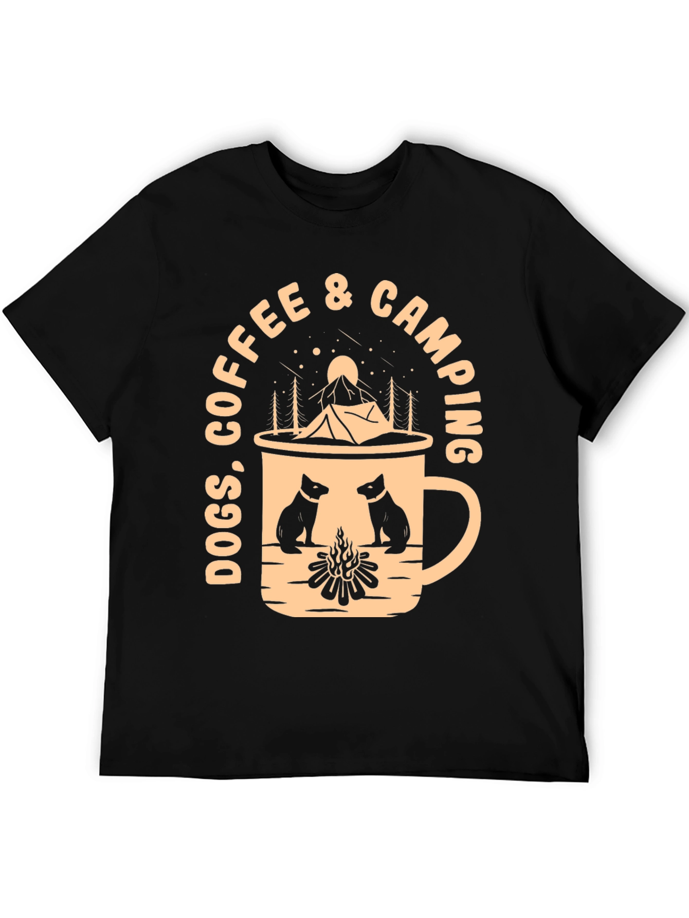 Dogs Coffee & Camping T-Shirt