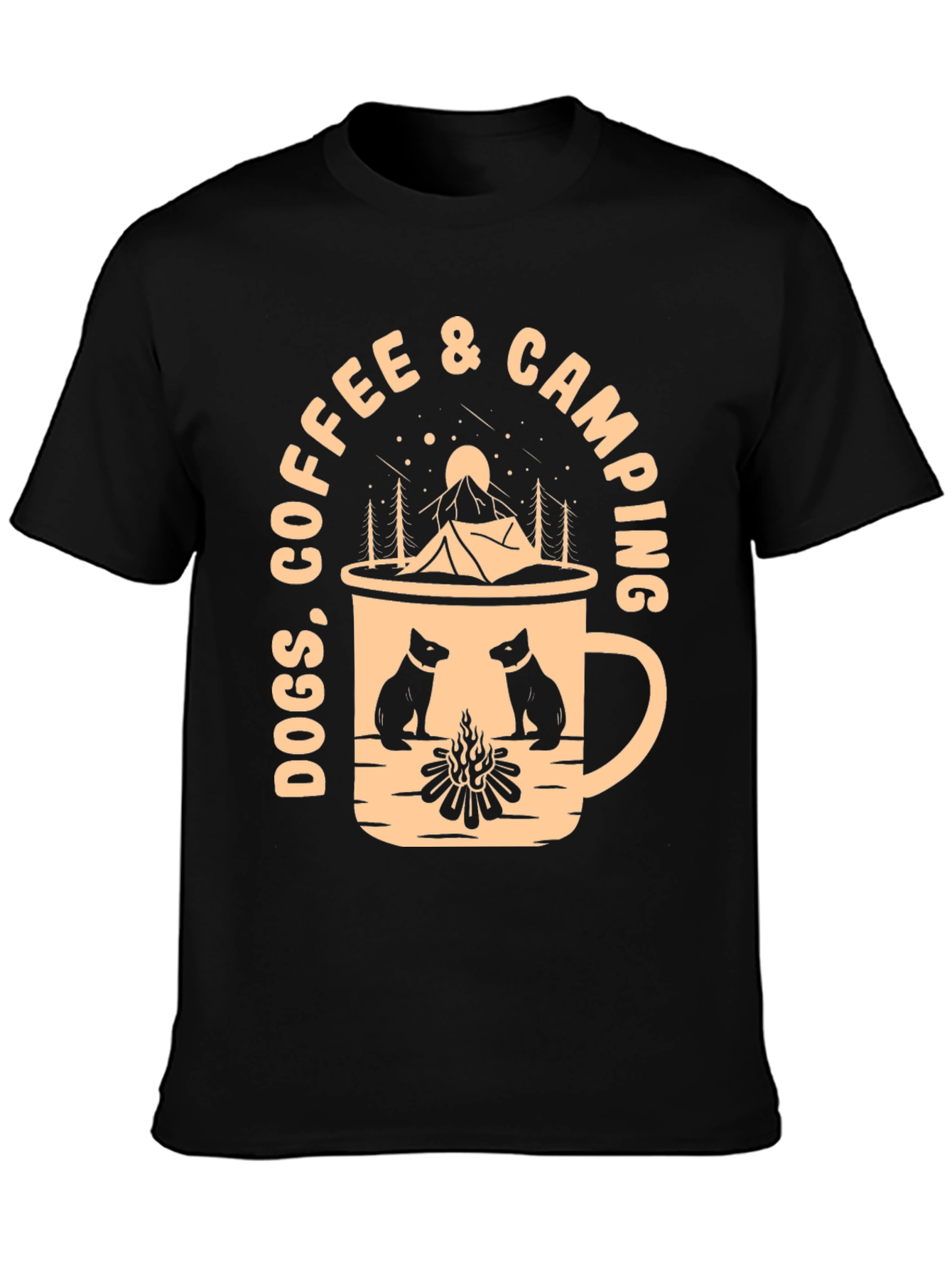 Dogs Coffee & Camping T-Shirt